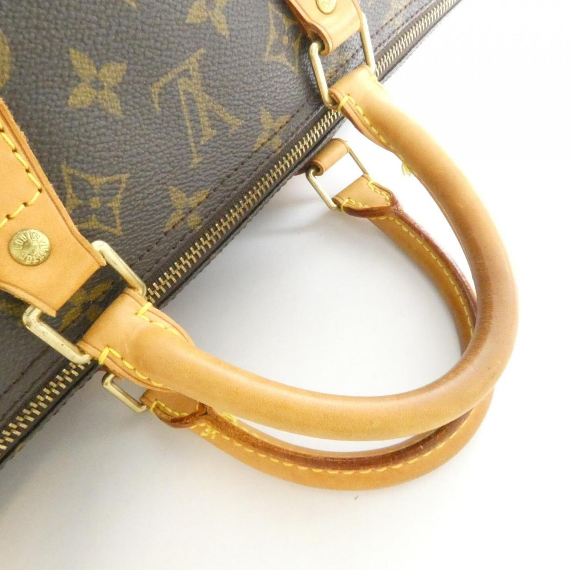 Louis Vuitton Marron Coated Canvas Boston Bag (Pre-Owned)