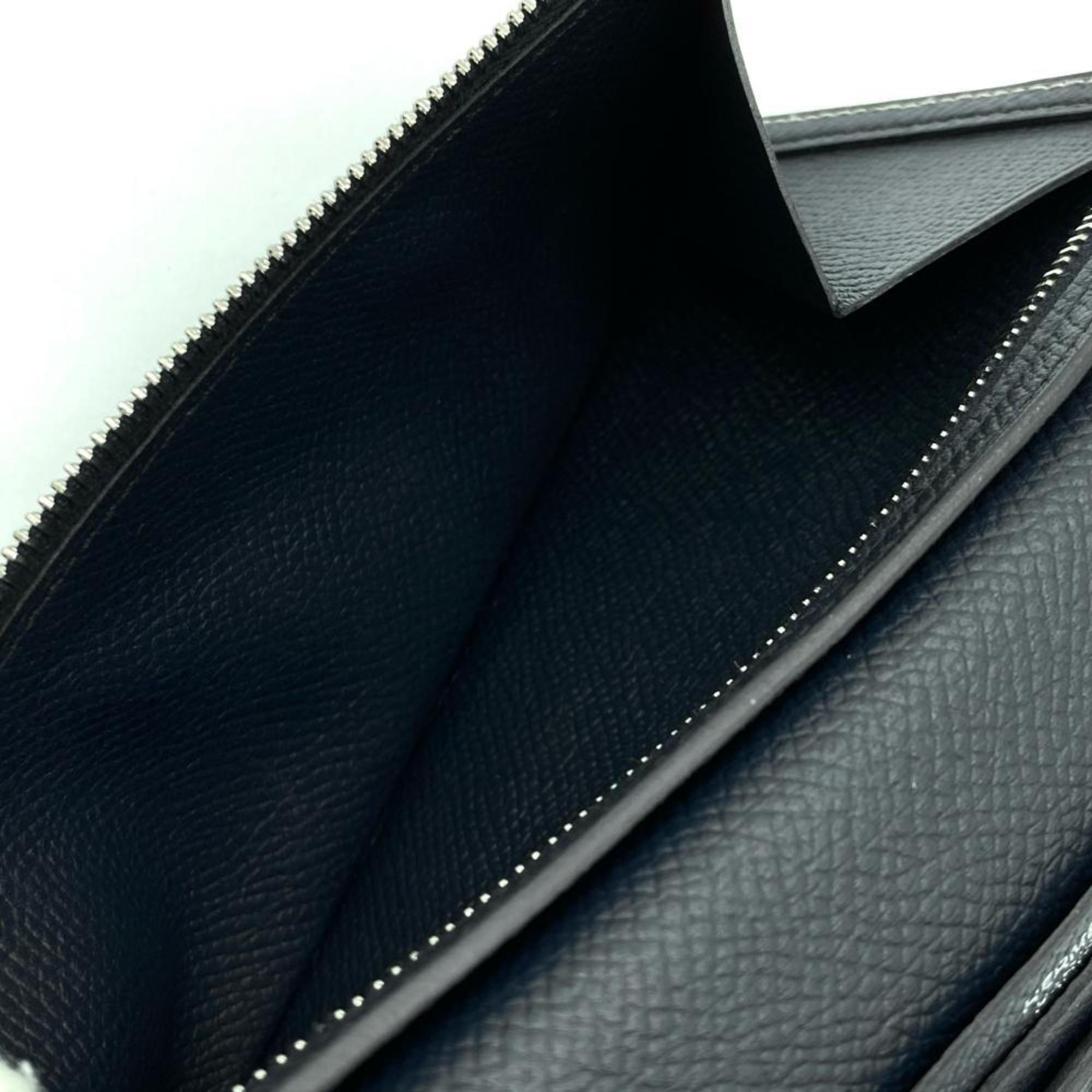 Hermes Gray Epsom Leather Long Wallet (Bi-Fold) (Pre-Owned)