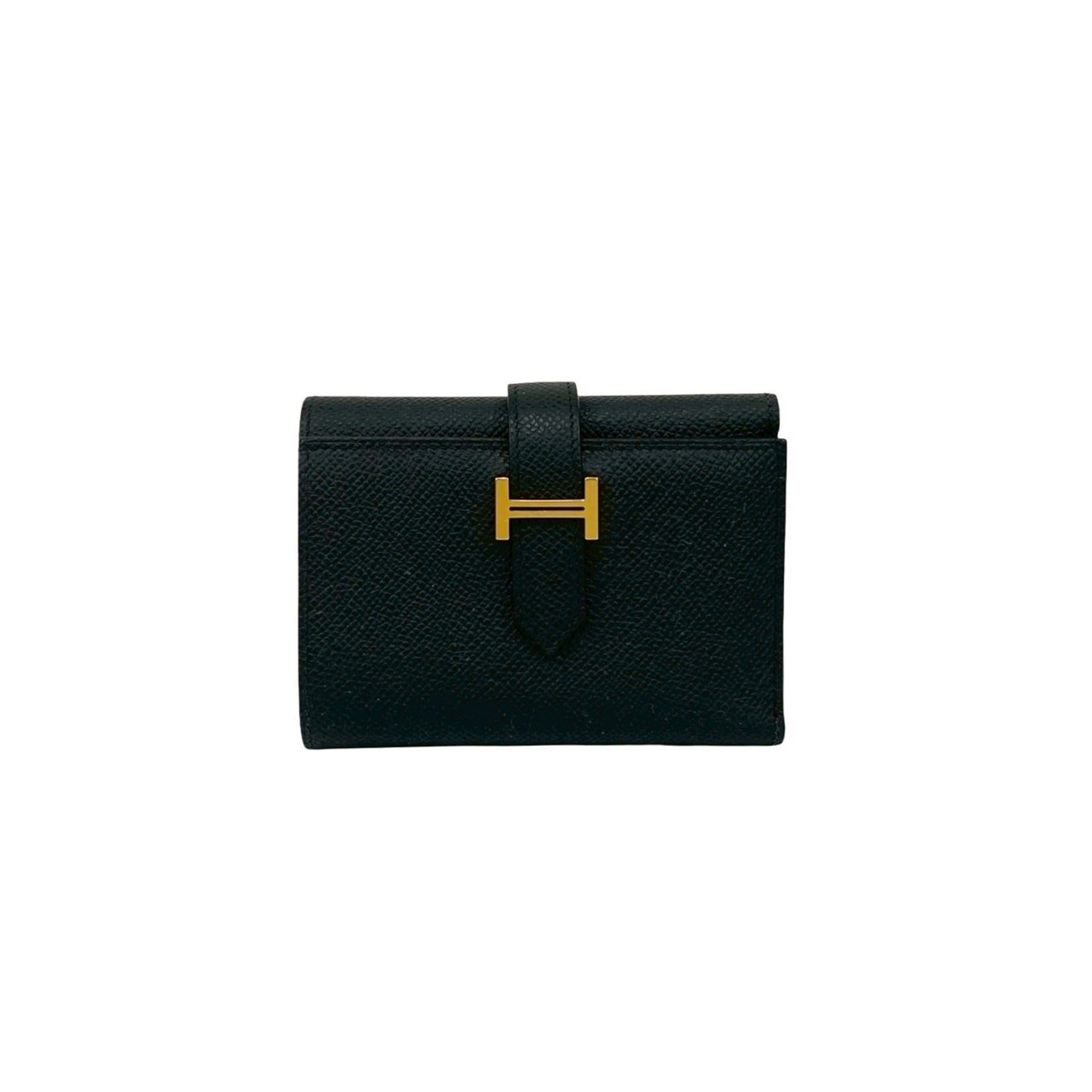 Hermes Black Epsom Leather Wallet (Tri-Fold) (Pre-Owned)