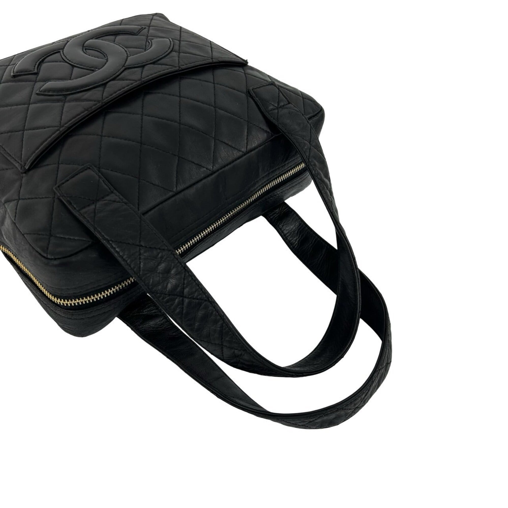Chanel Black Leather Handbag (Pre-Owned)