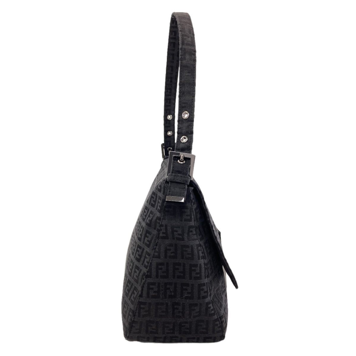 Fendi Black Canvas Shoulder Bag (Pre-Owned)