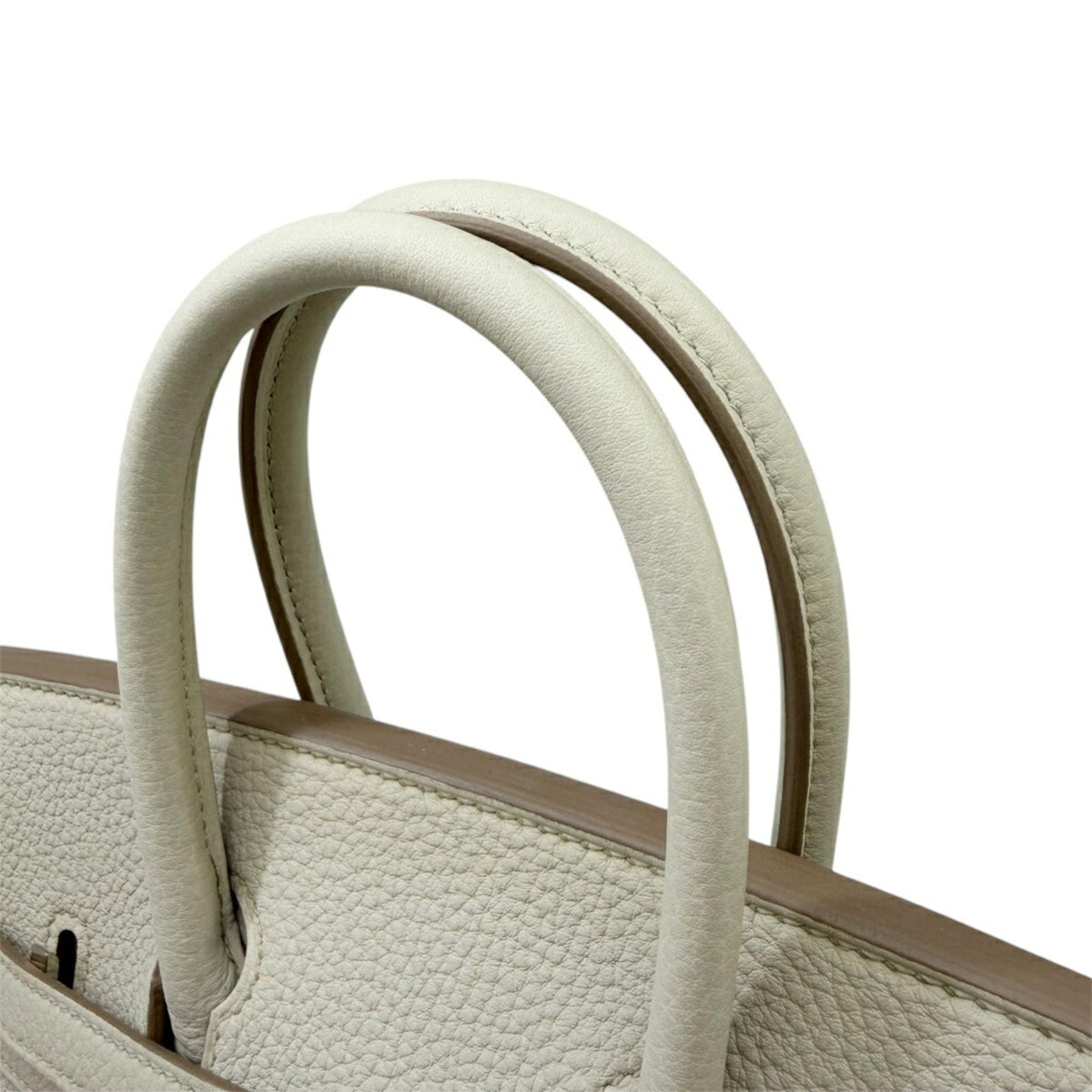 Hermes Ivory Light Gray Togo Leather Handbag (Pre-Owned)