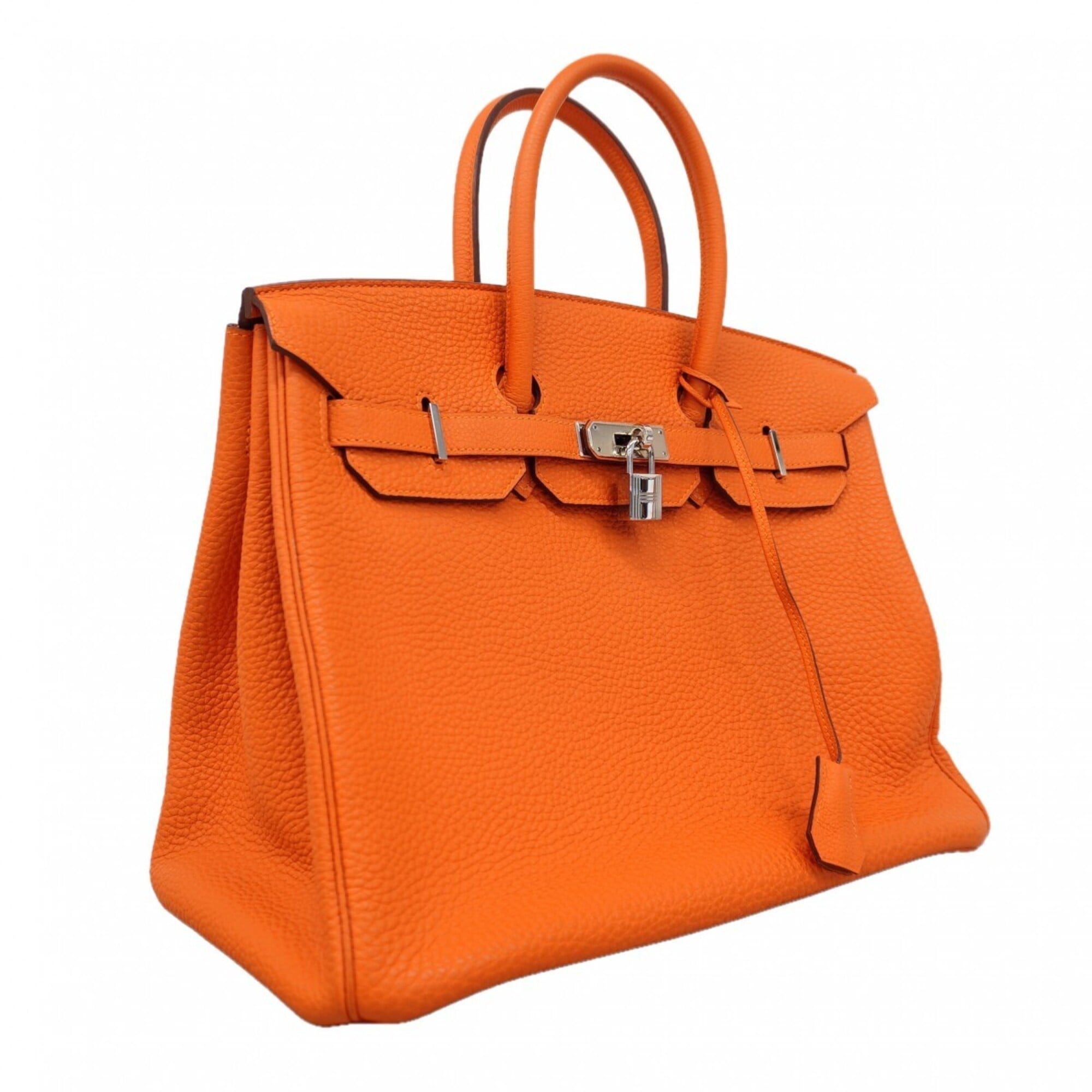 Hermes Orange Fjord Leather Handbag (Pre-Owned)