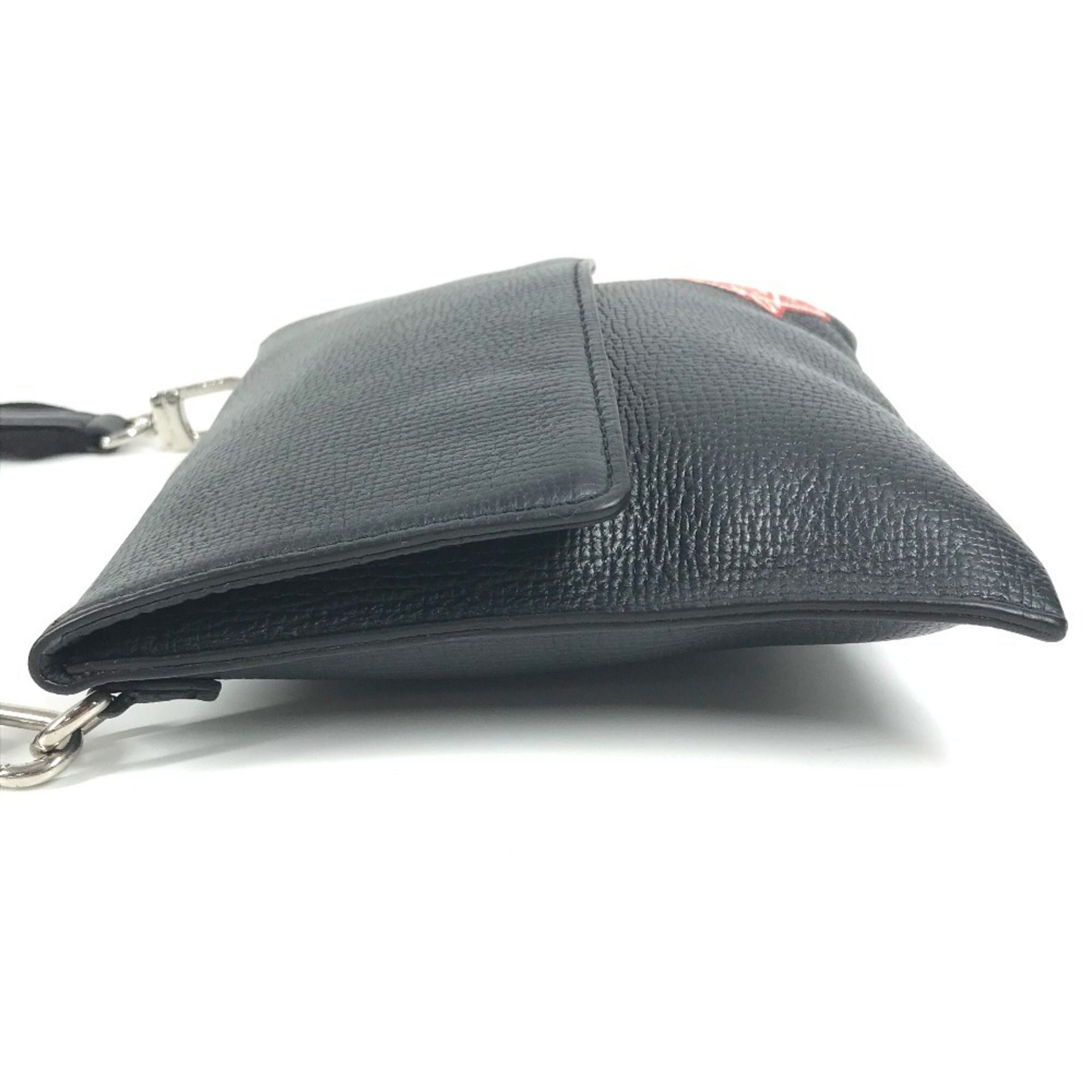 Louis Vuitton Black Monogram Monogram Denim Pouch Shoulder Bag (Pre-Owned)