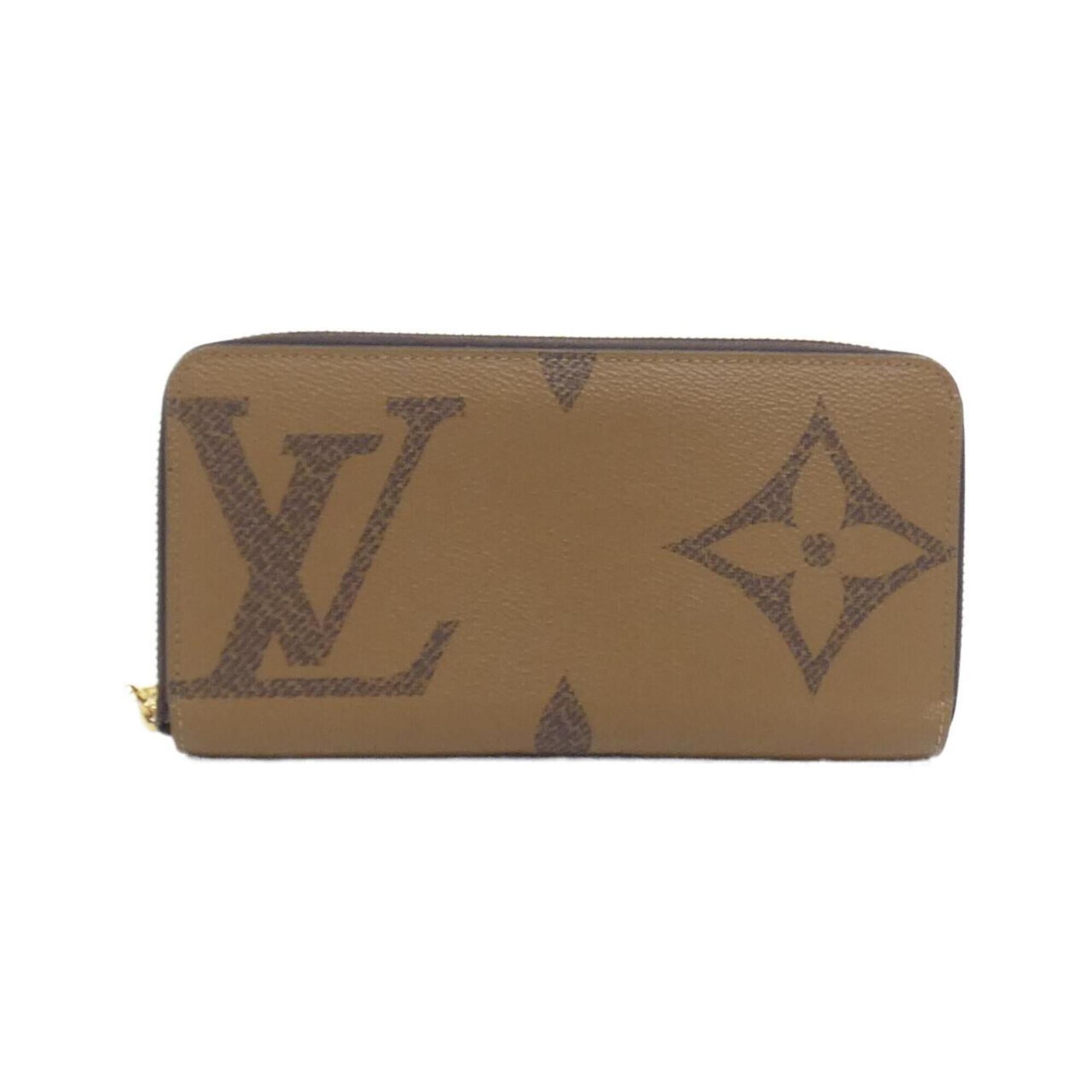 Louis Vuitton Marron Coated Canvas Long Wallet (Bi-Fold) (Pre-Owned)