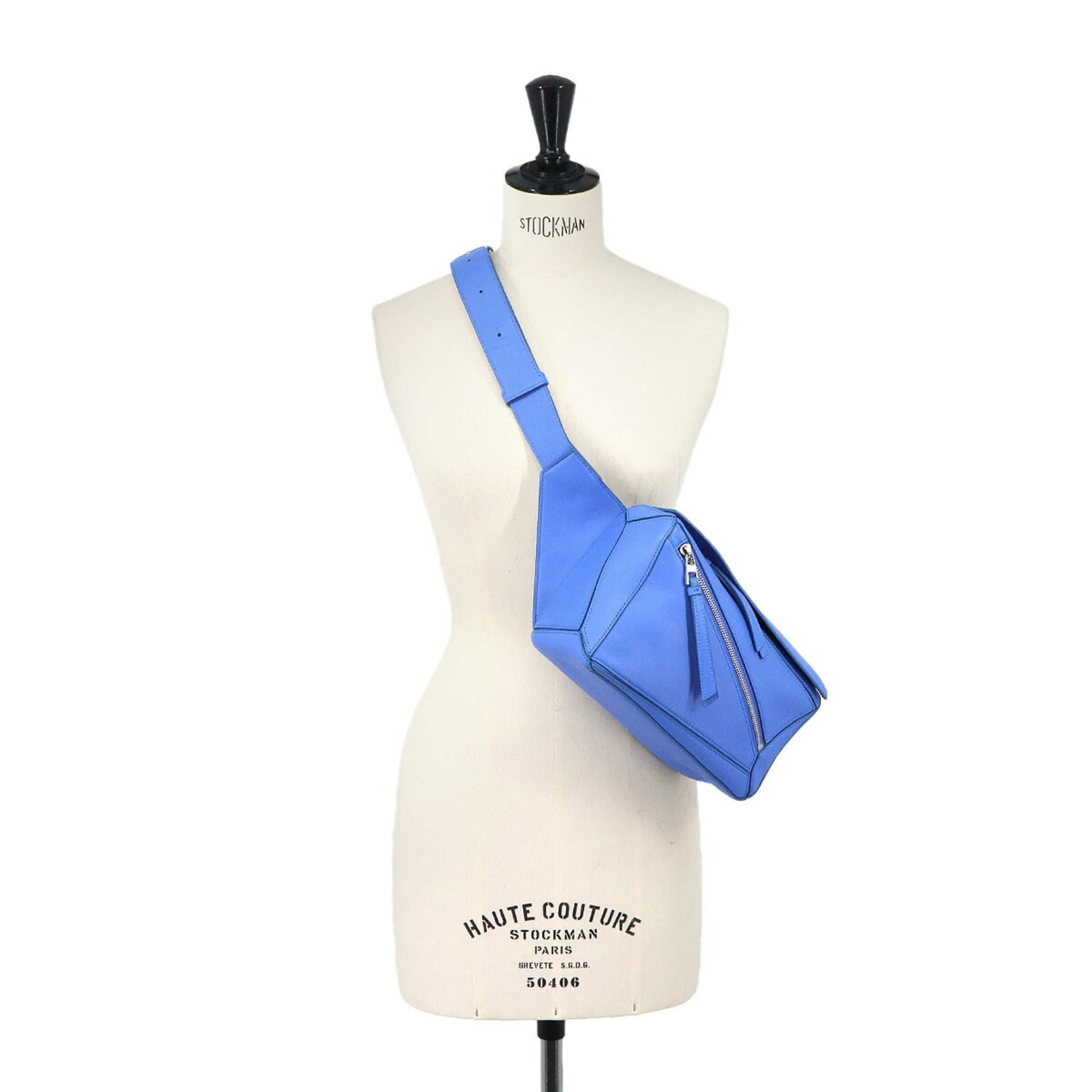 Loewe Blue Leather Handbag Sling Bag (Pre-Owned)