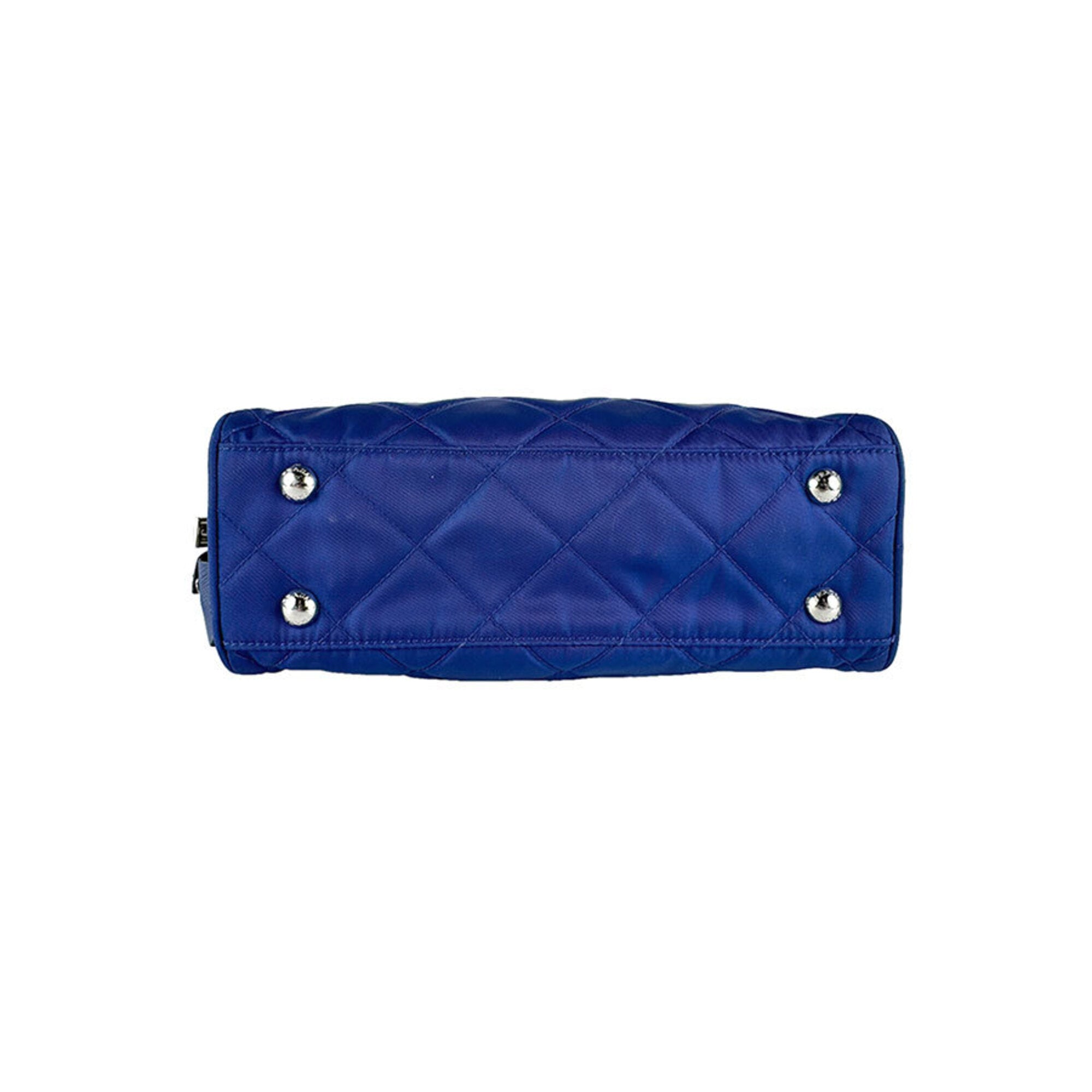Prada Dark Blue Nylon Shoulder Bag (Pre-Owned)
