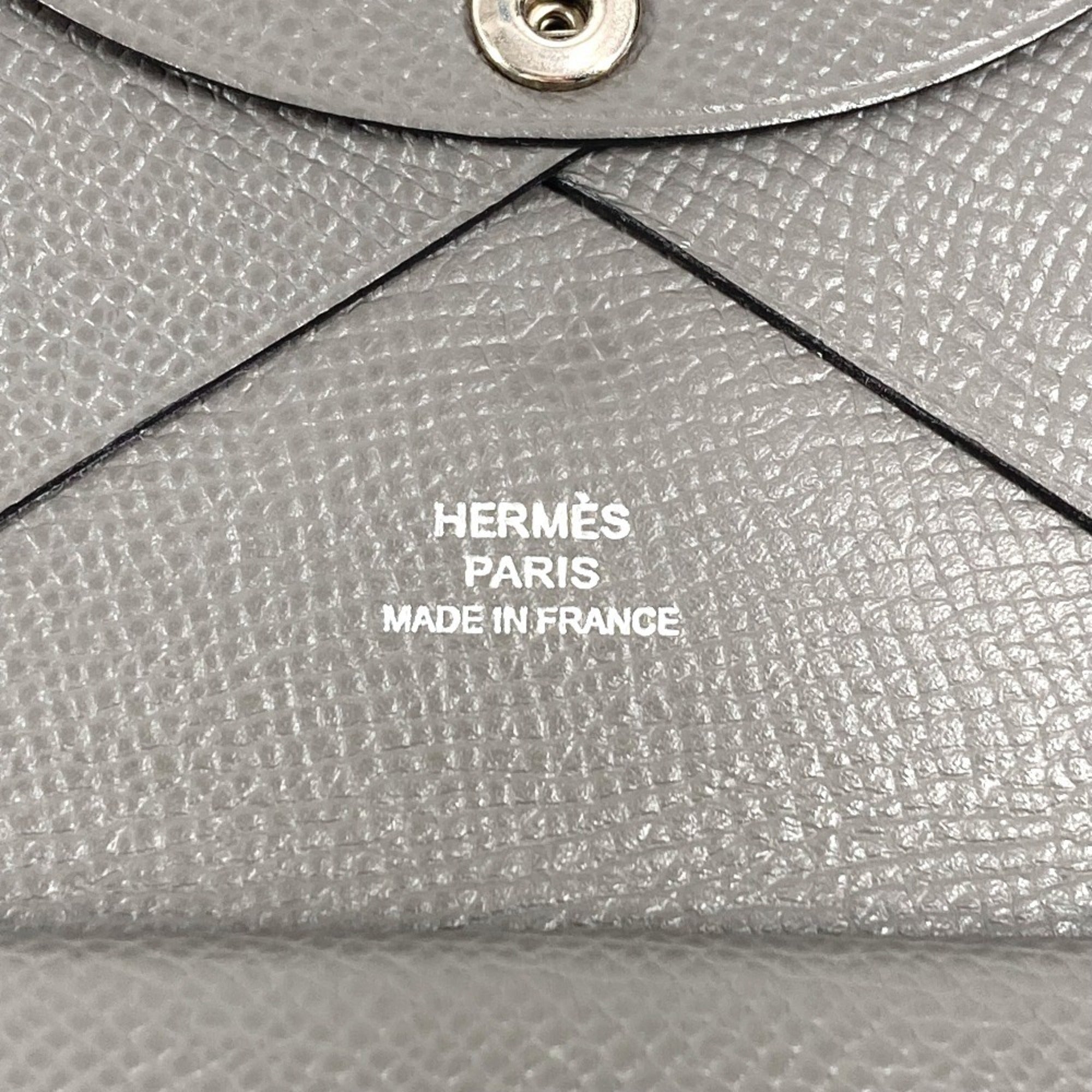 Hermes Gray Chevre Leather Wallet (Bi-Fold) (Pre-Owned)