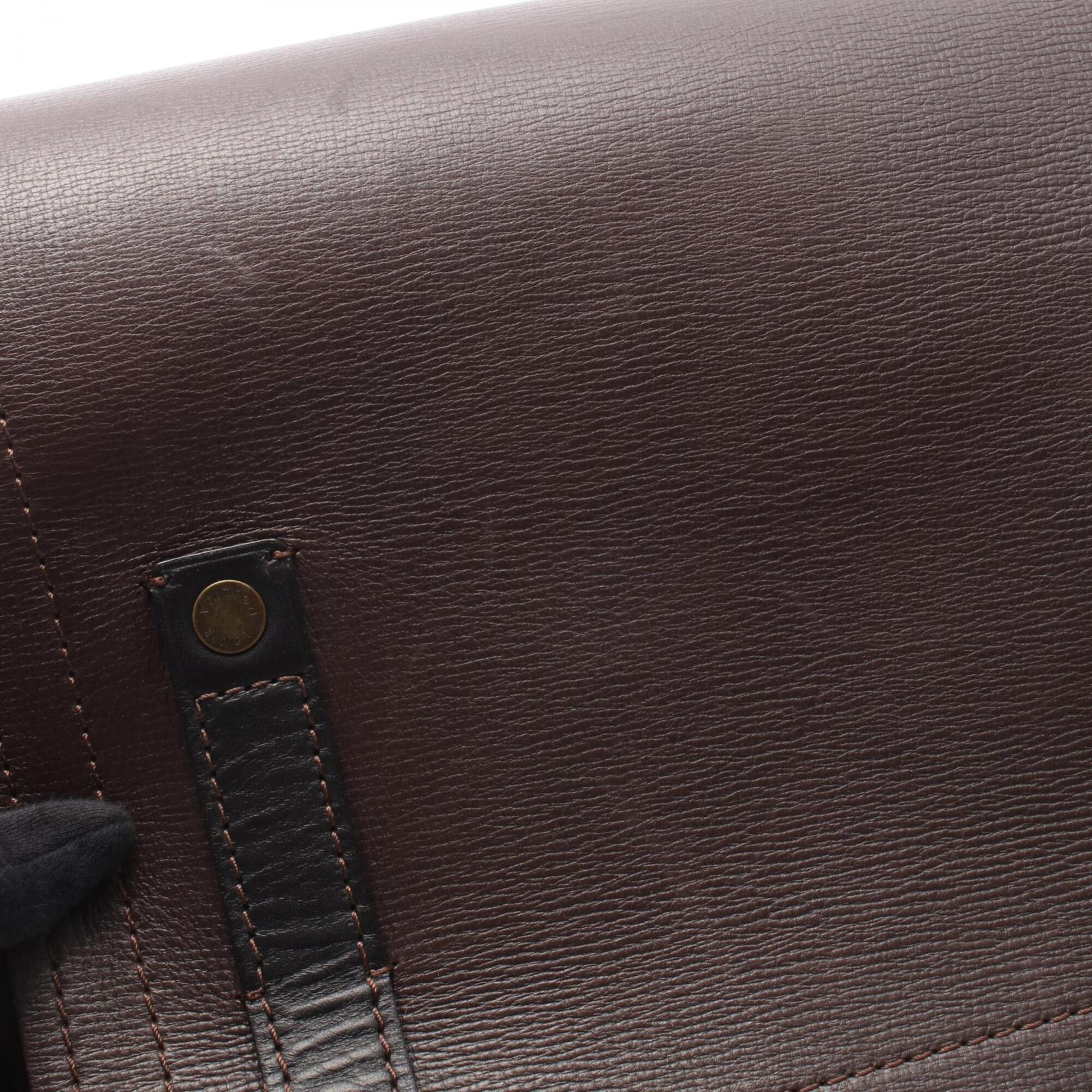 Louis Vuitton Brown Coffee Utah Leather Leather Handbag Shoulder Bag (Pre-Owned)