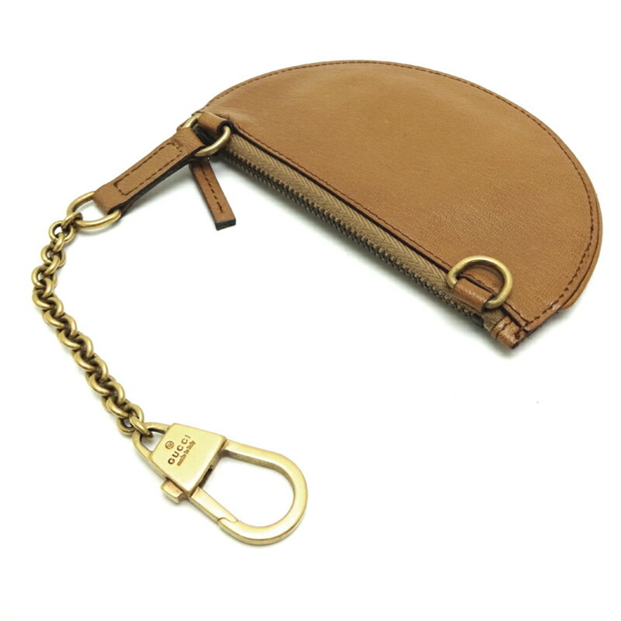 Gucci Brown Camel Leather Coin Purse/Coin Case (Pre-Owned)