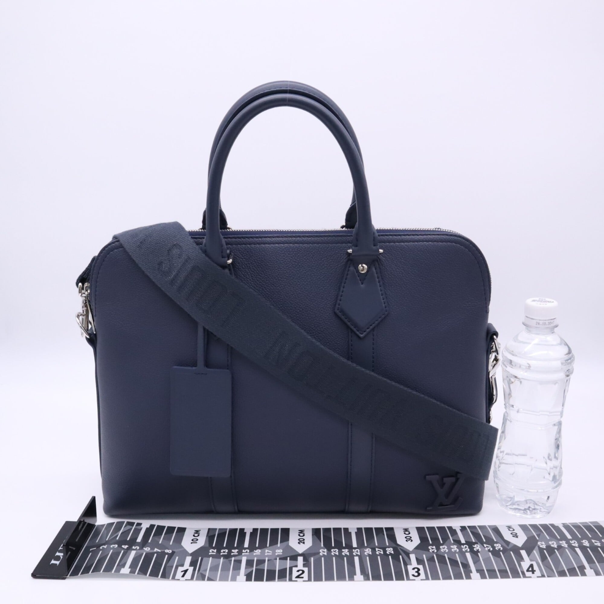 Louis Vuitton Navy Briefcase Handbag (Pre-Owned)