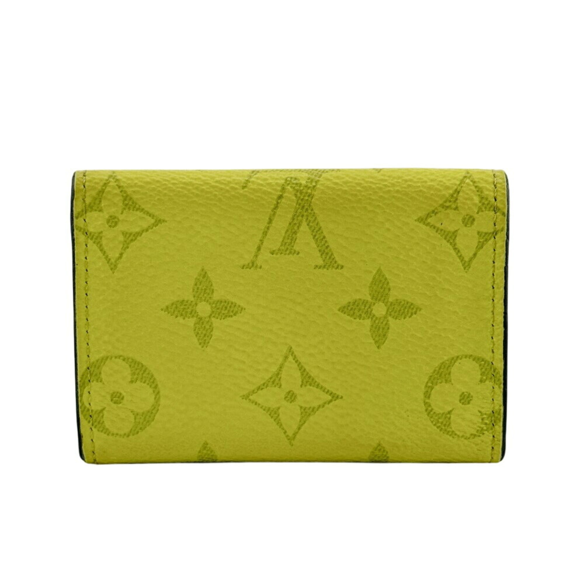 Louis Vuitton Yellow Leather Wallet (Tri-Fold) (Pre-Owned)
