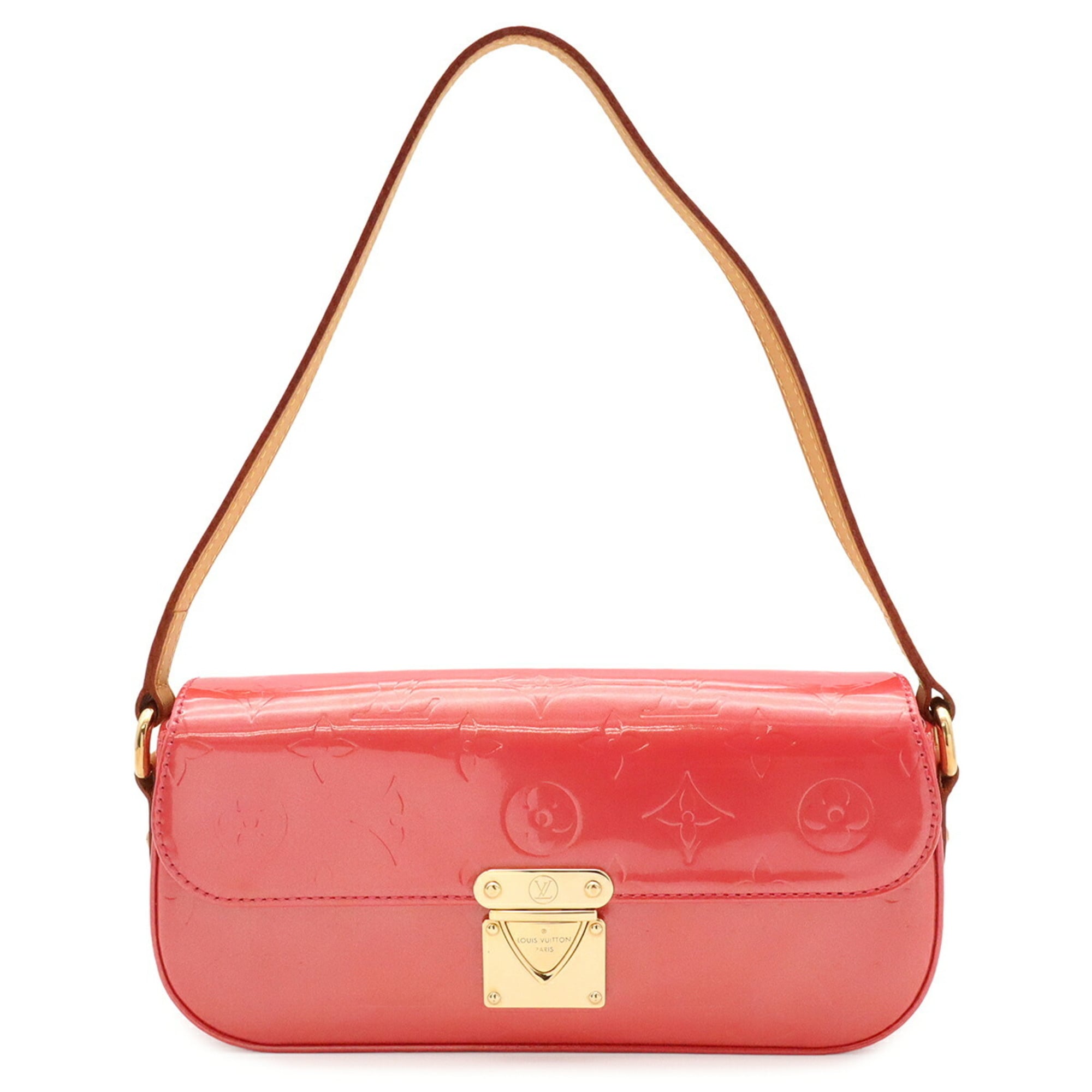 Louis Vuitton Monogram Vernis Framboise Leather Handbag Pochette (Pre-Owned)