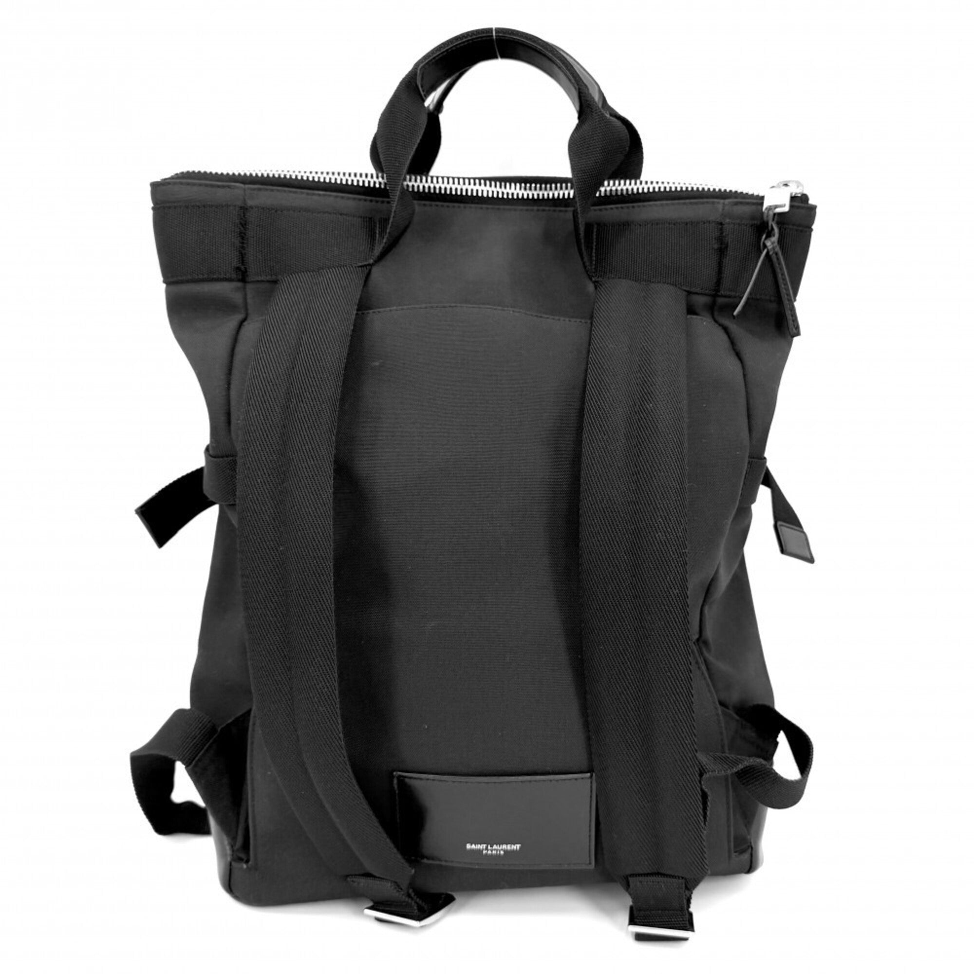 Saint Laurent Black Canvas Leather Handbag (Pre-Owned)