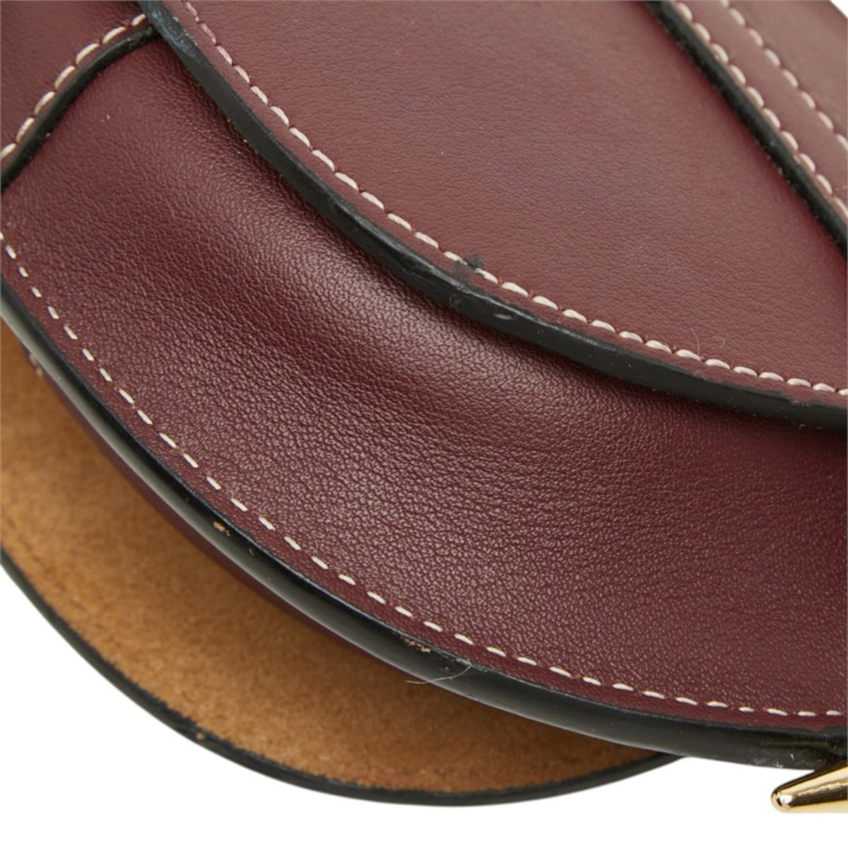 Loewe Bordeaux Leather Shoulder Bag (Pre-Owned)