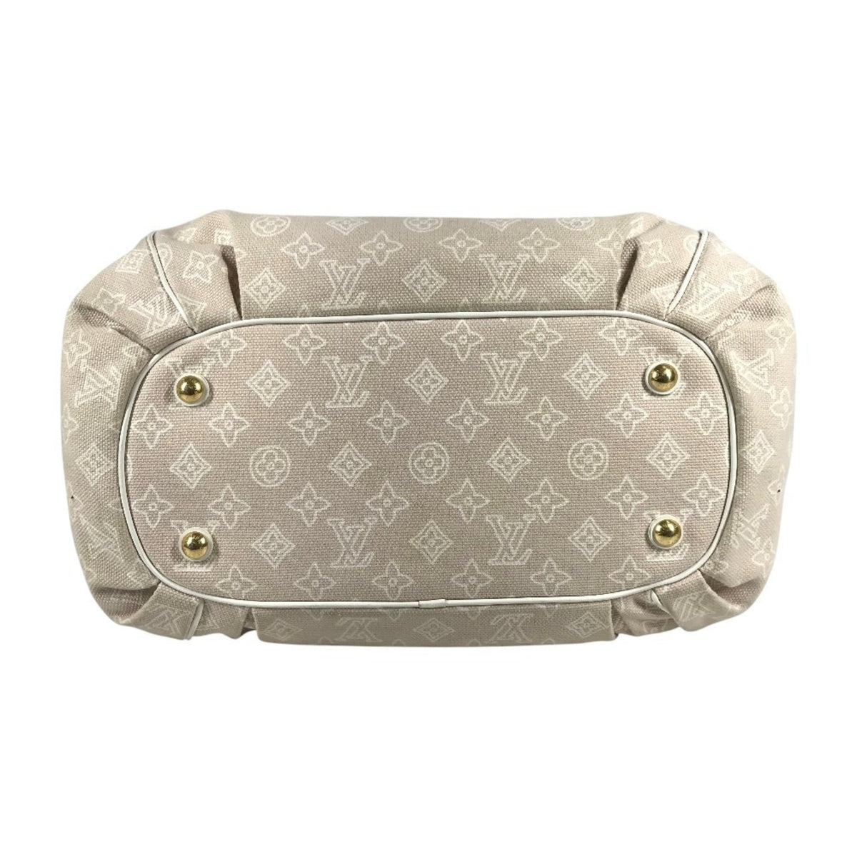 Louis Vuitton Pink Beige Canvas Leather Handbag Pouch Shoulder Bag (Pre-Owned)