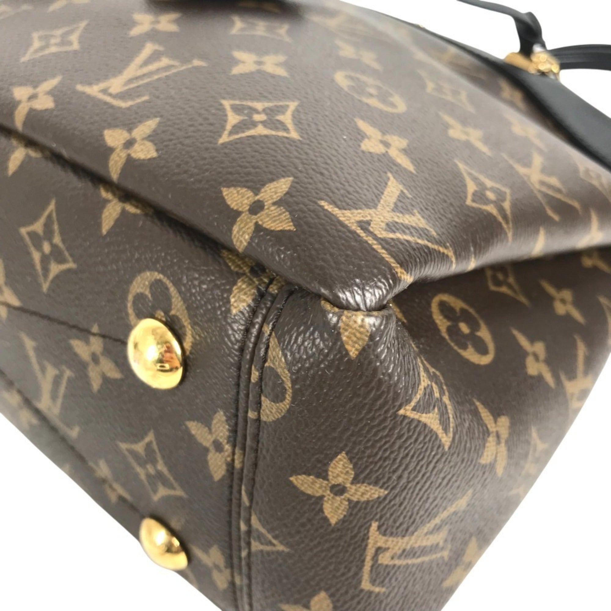 Louis Vuitton Black Brown Monogram Monogram Shoulder Bag Tote Bag (Pre-Owned)