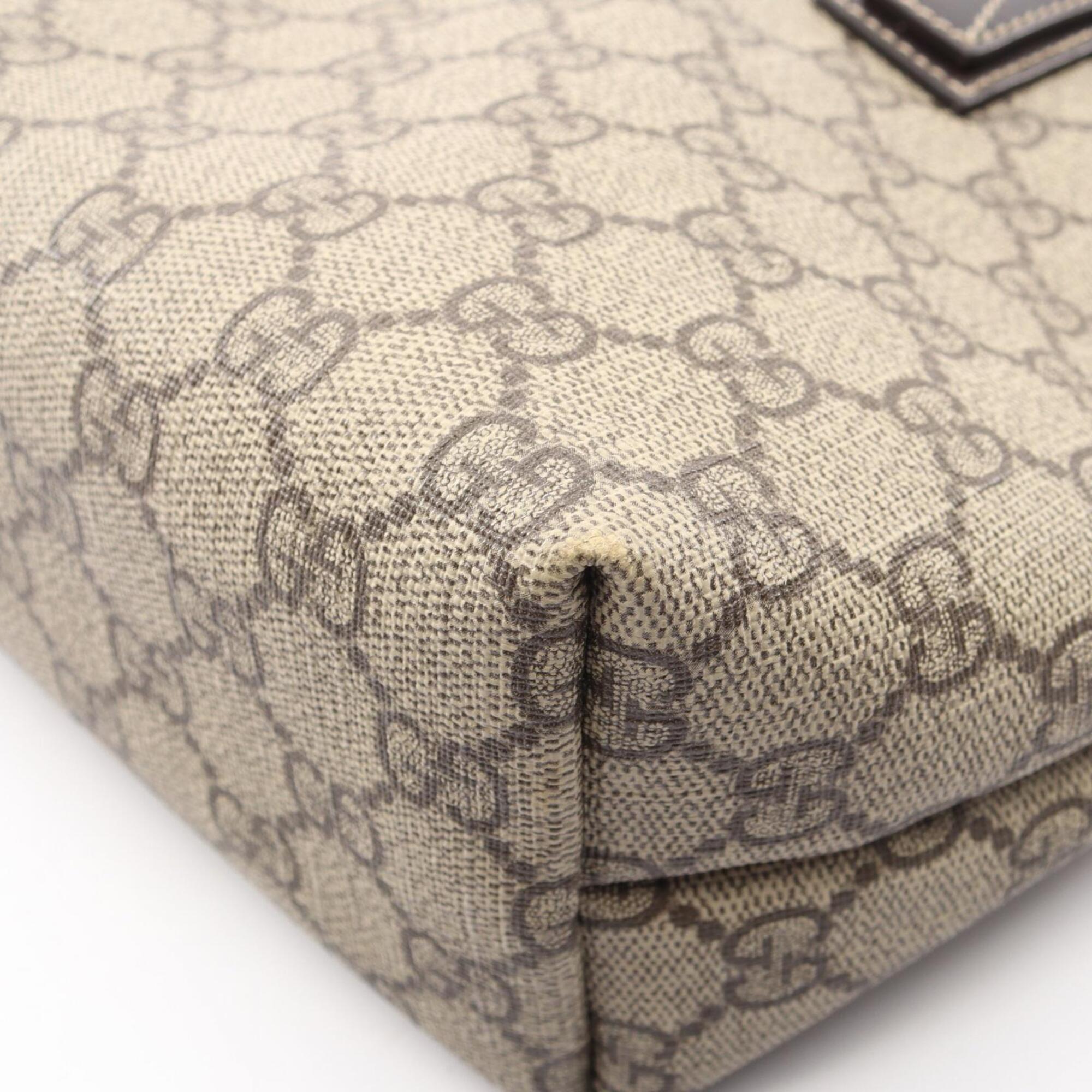 Gucci Beige Brown Pvc Leather Handbag Tote Bag (Pre-Owned)