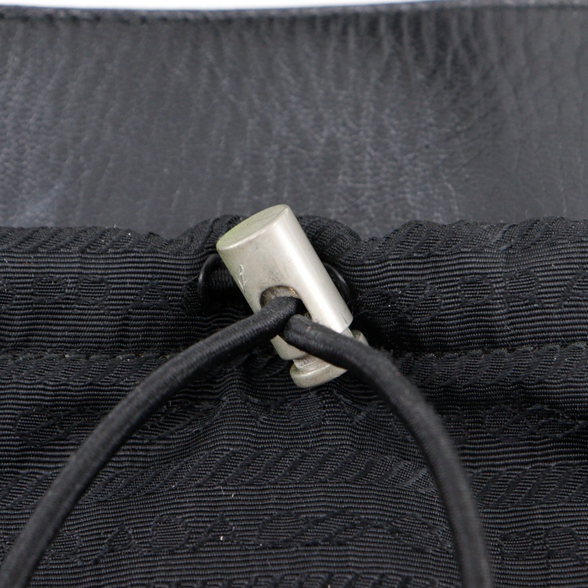 Prada Black Nylon Leather Pochette Shoulder Bag (Pre-Owned)