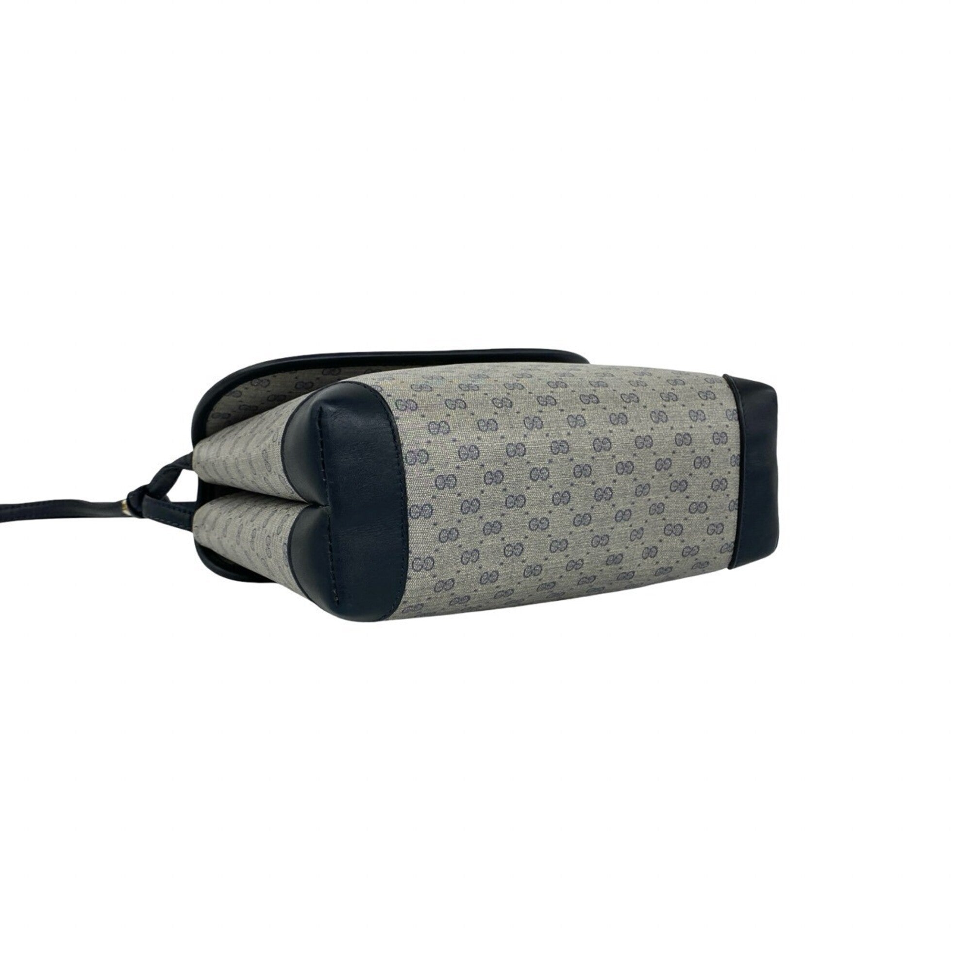 Gucci Navy Leather Pvc Pochette Shoulder Bag (Pre-Owned)