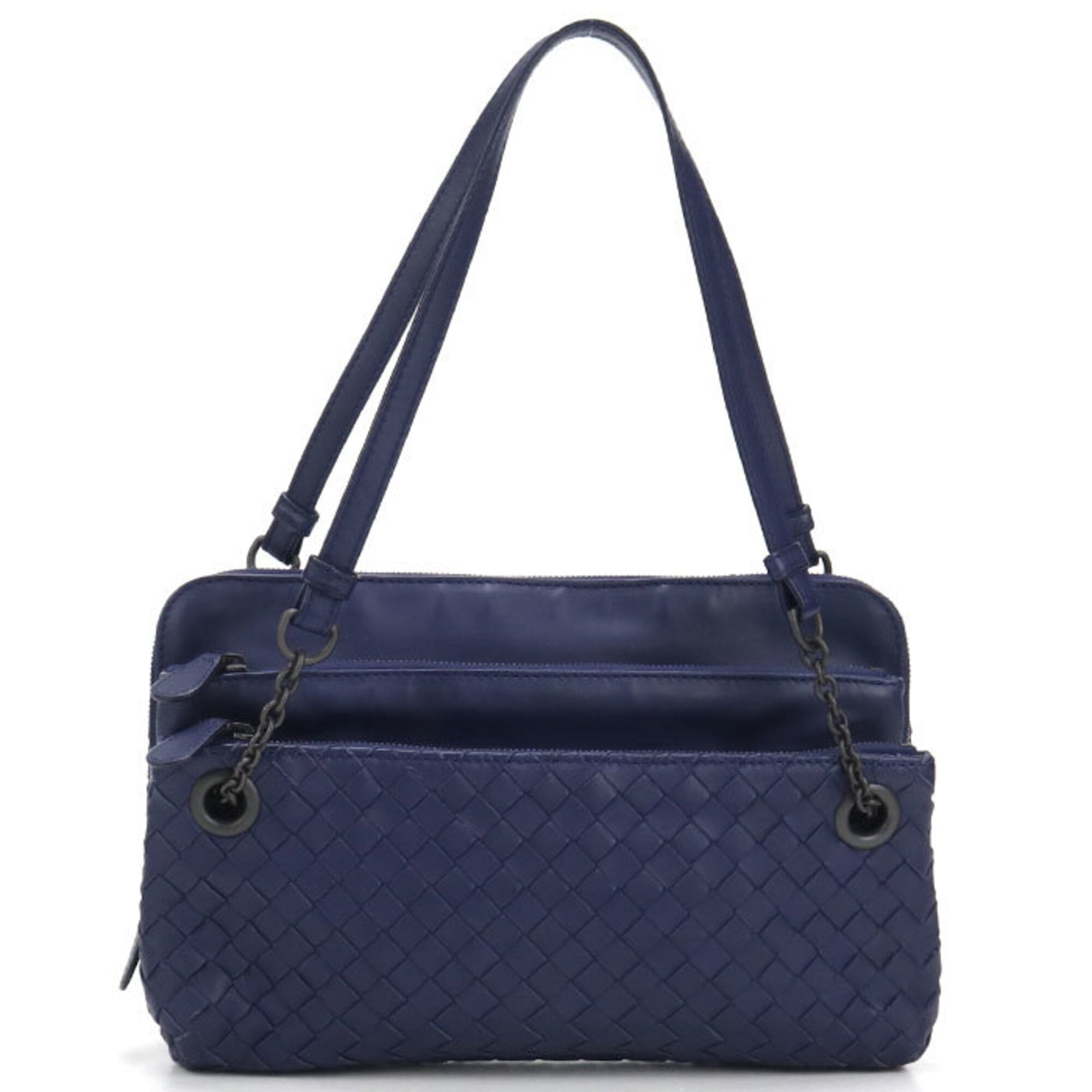 Bottega Veneta Blue Leather Handbag (Pre-Owned)