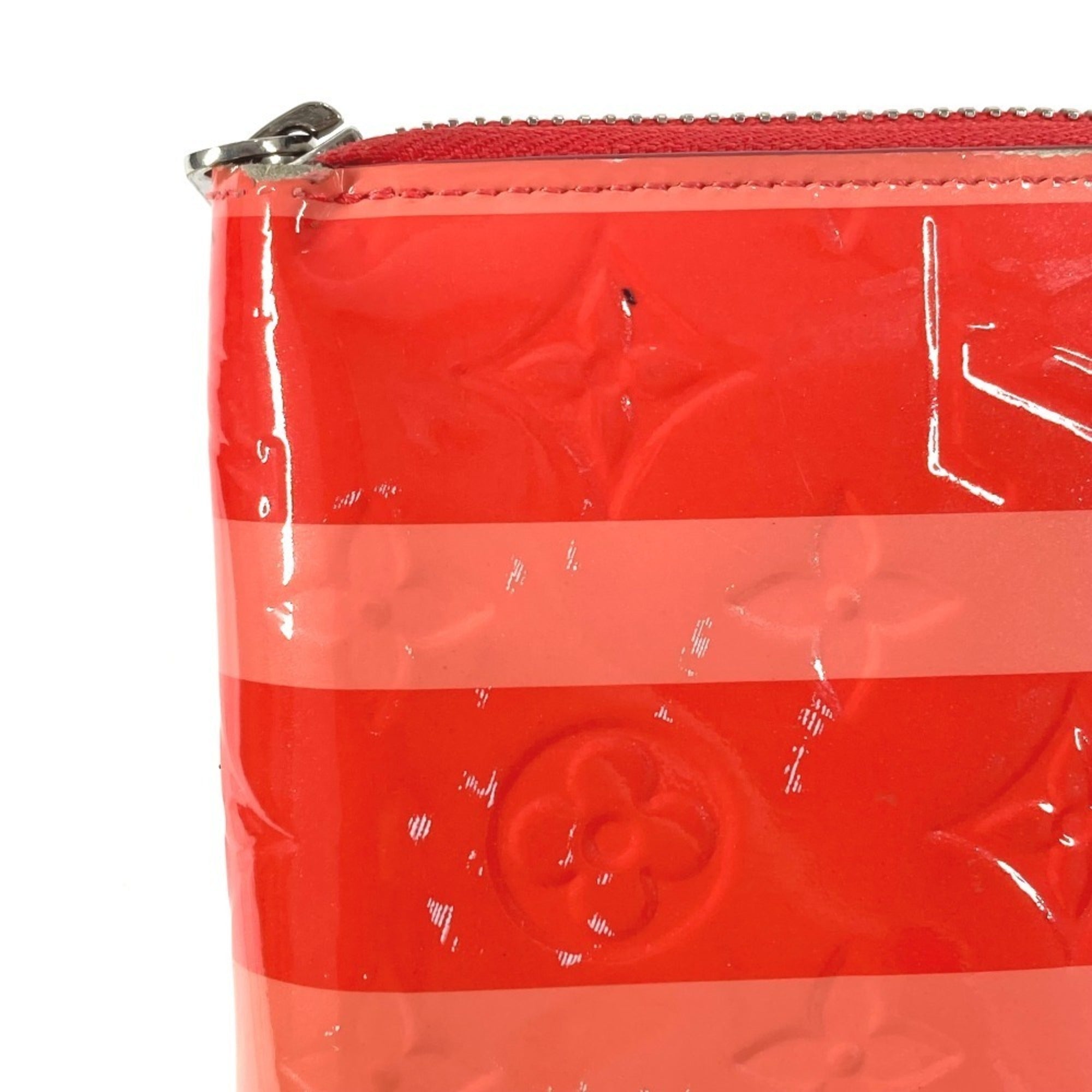 Louis Vuitton Galle Pink Poppy Petal Monogram Vernis Rayures Long Wallet (Bi-Fold) (Pre-Owned)