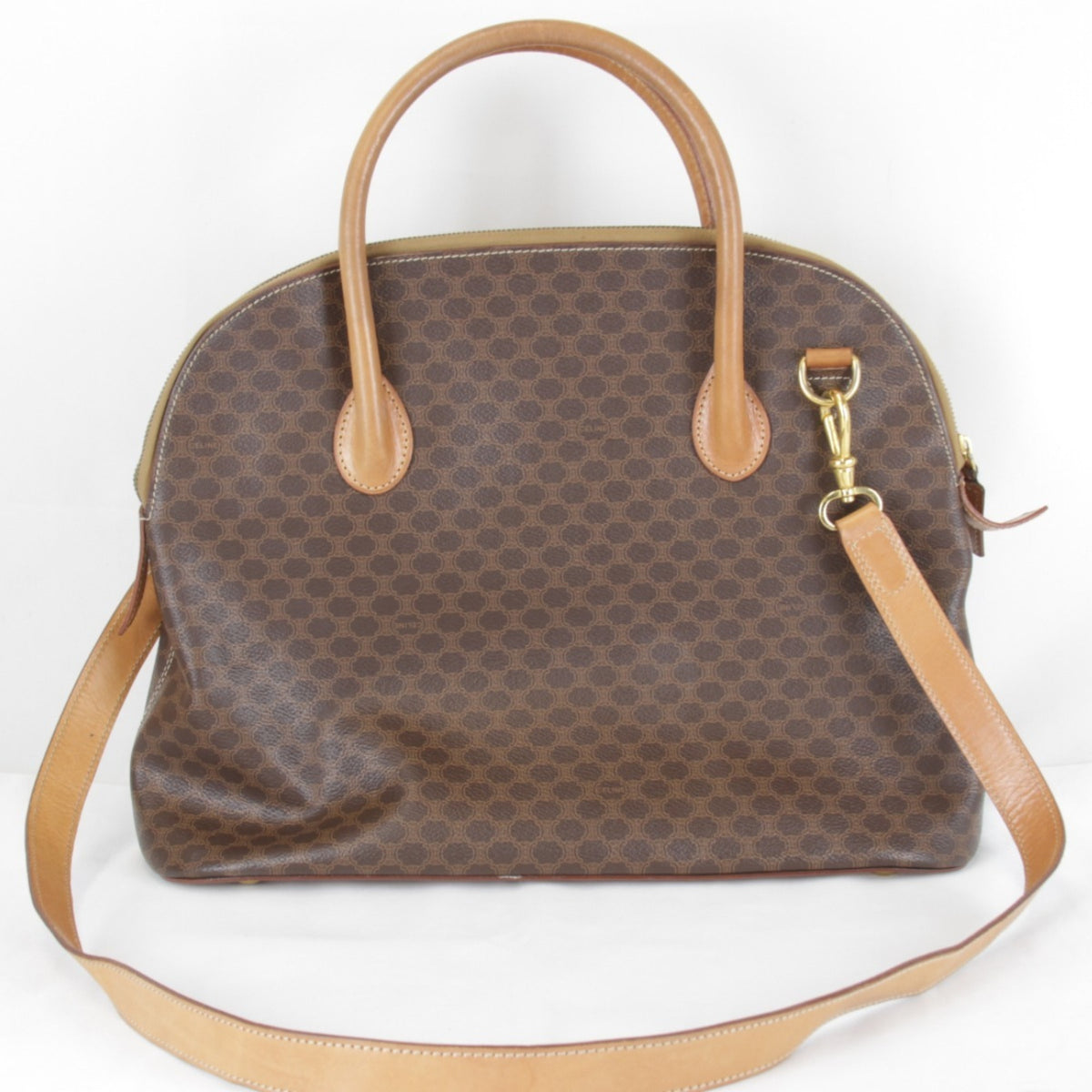 Celine Macadam Brown Pvc Leather Shoulder Bag (Pre-Owned)
