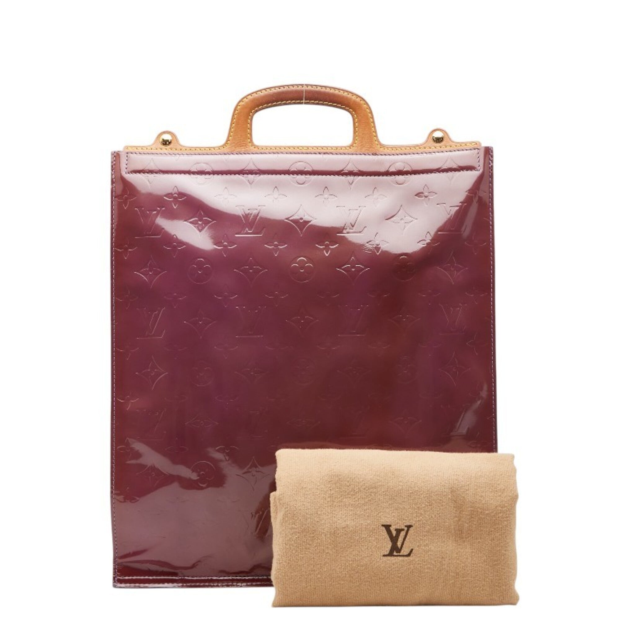 Louis Vuitton Purple Patent Leather Leather Tote Bag (Pre-Owned)
