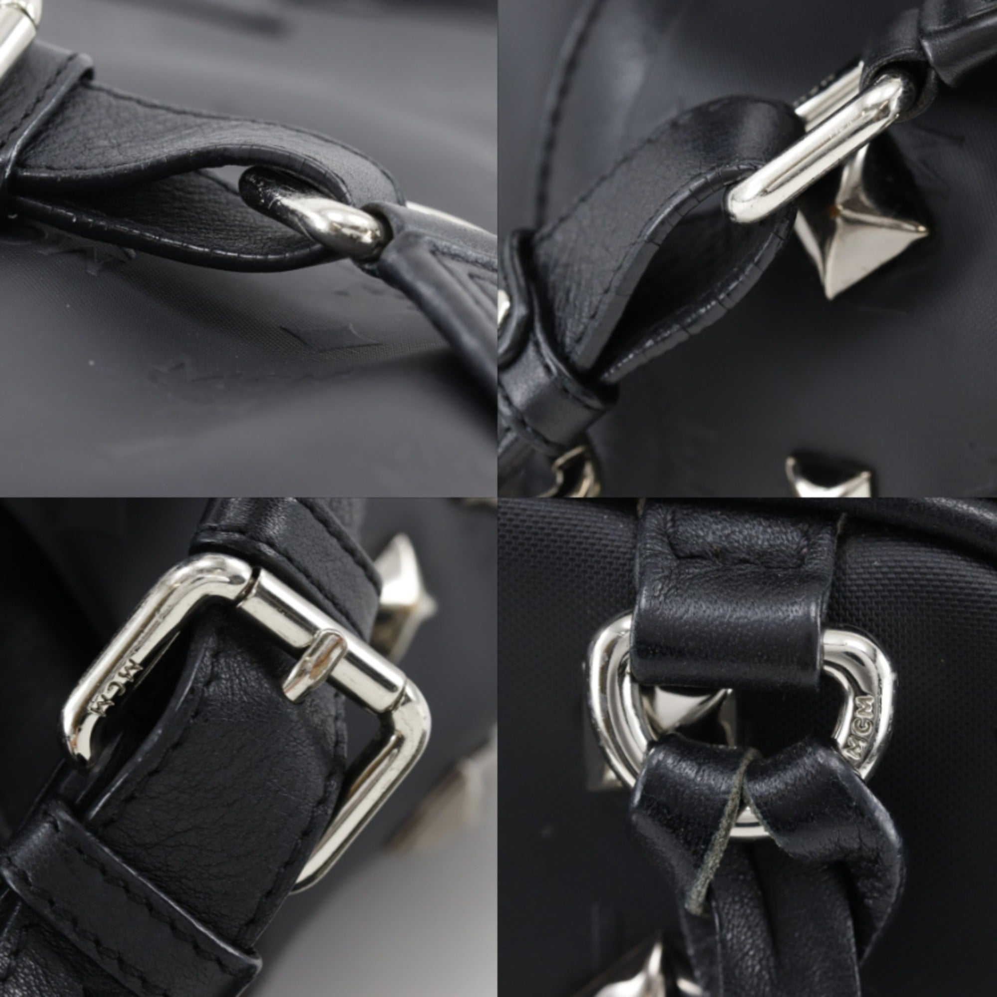 Mcm Black Pvc Backpack (Pre-Owned)