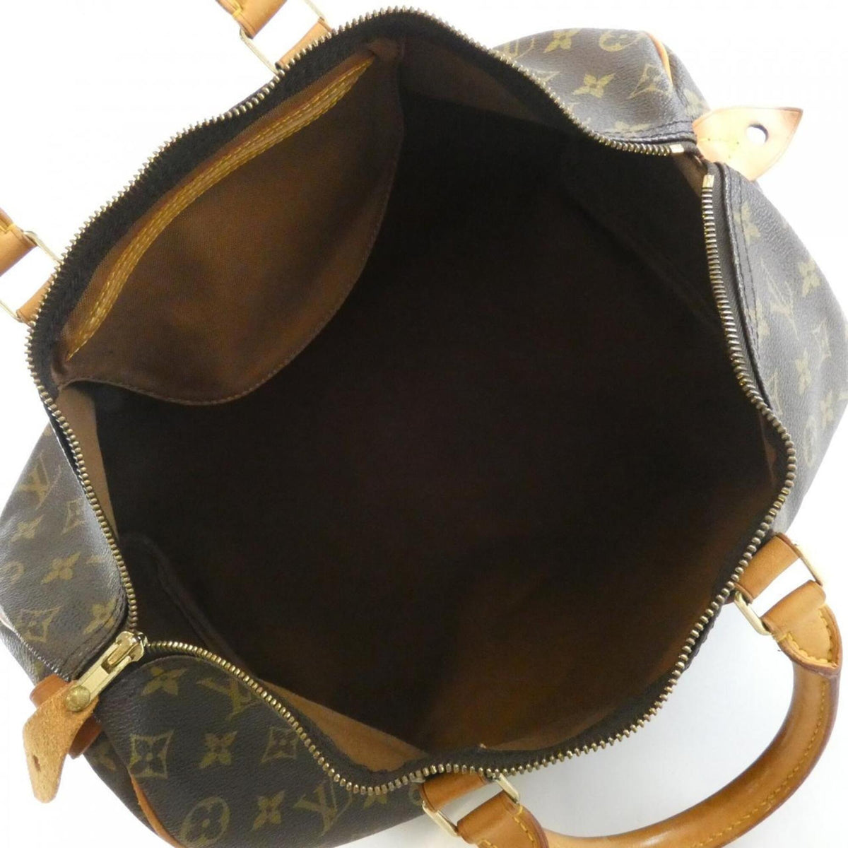 Louis Vuitton Monogram Marron Coated Canvas Boston Bag (Pre-Owned)