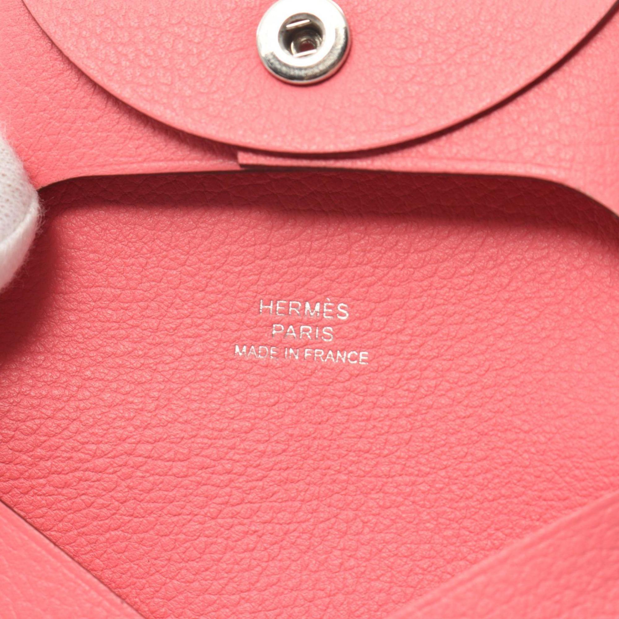 Hermes Pink Chevre Leather Coin Purse/Coin Case (Pre-Owned)