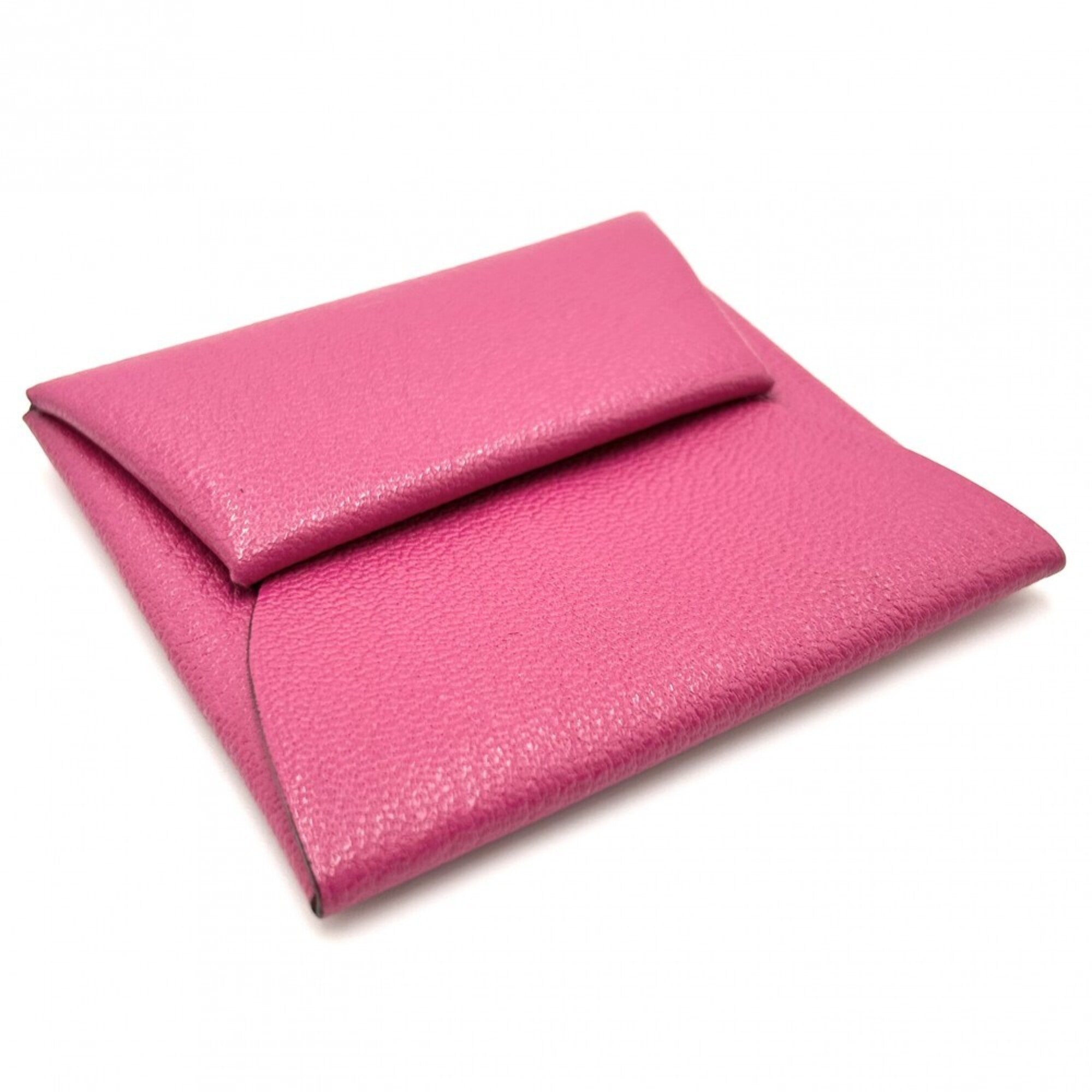 Hermes Pink Leather Coin Purse/Coin Case (Pre-Owned)