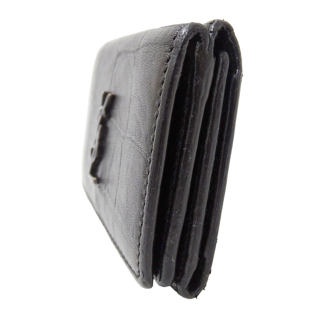 Saint Laurent Black Leather Wallet (Tri-Fold) (Pre-Owned)