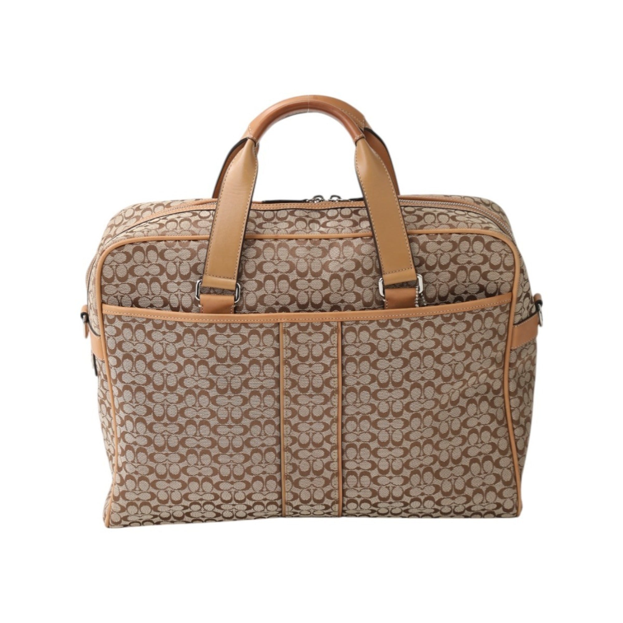 Coach Beige Canvas Briefcase (Pre-Owned)