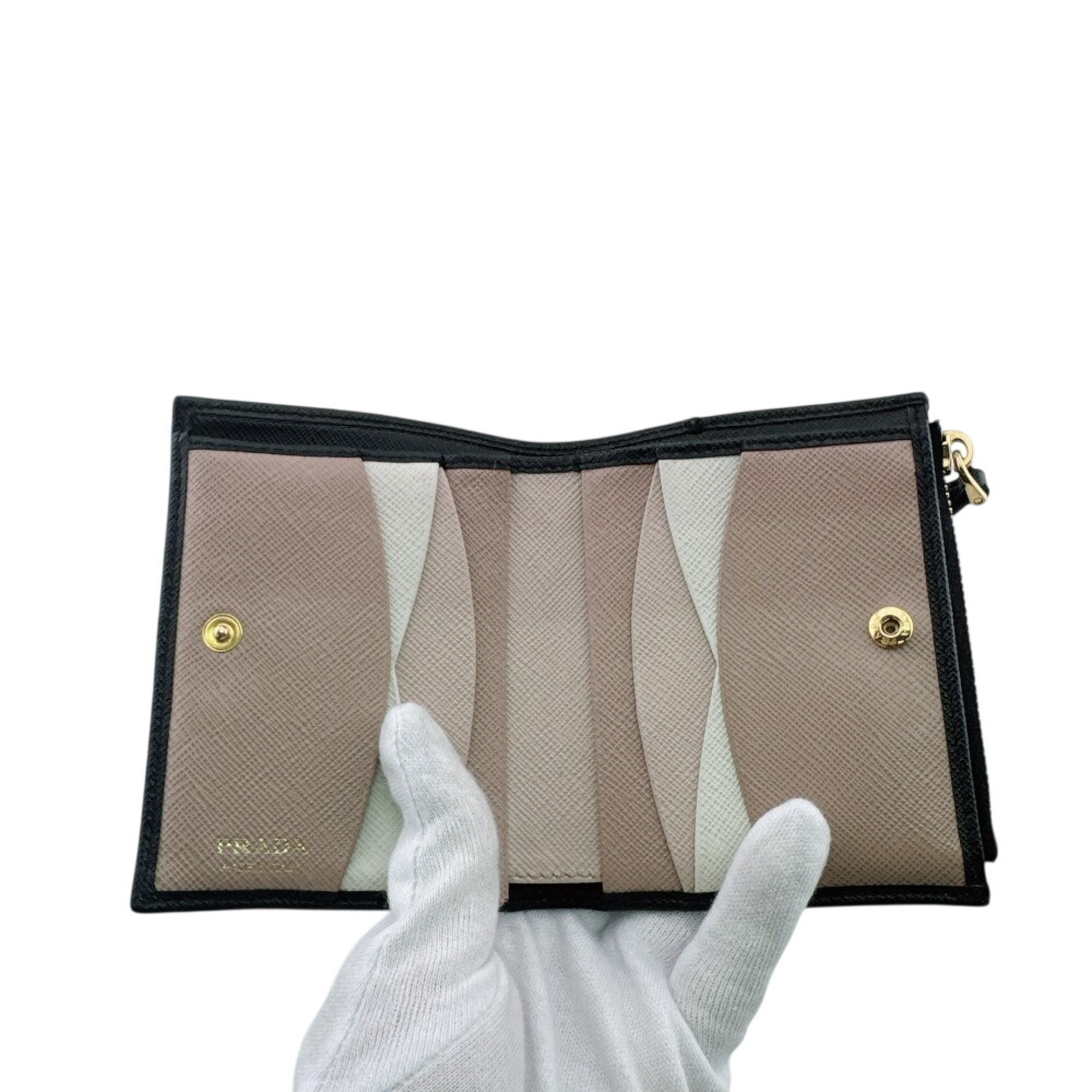 Prada Black Pvc Wallet (Bi-Fold) (Pre-Owned)