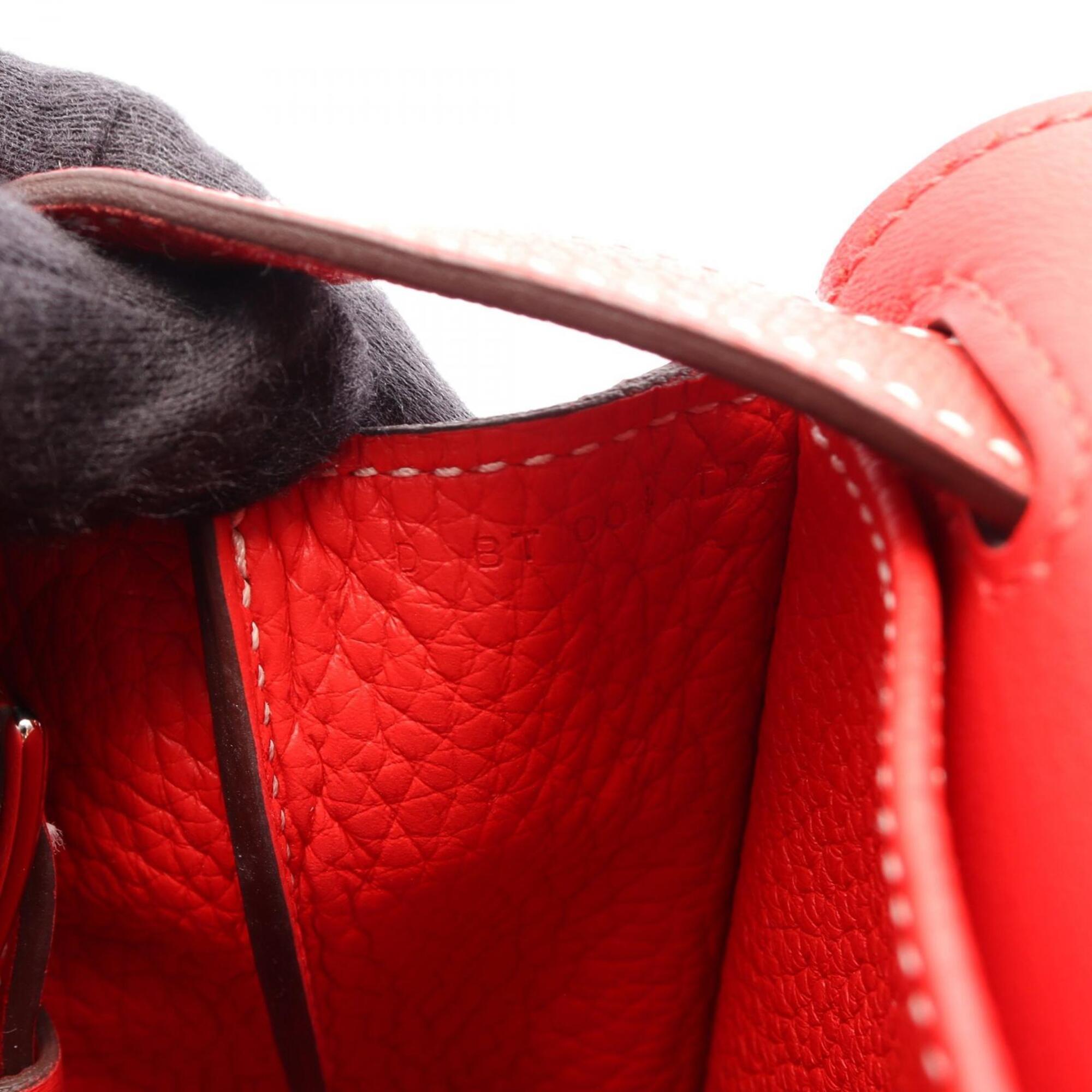 Hermes Red Color Togo Leather Handbag (Pre-Owned)
