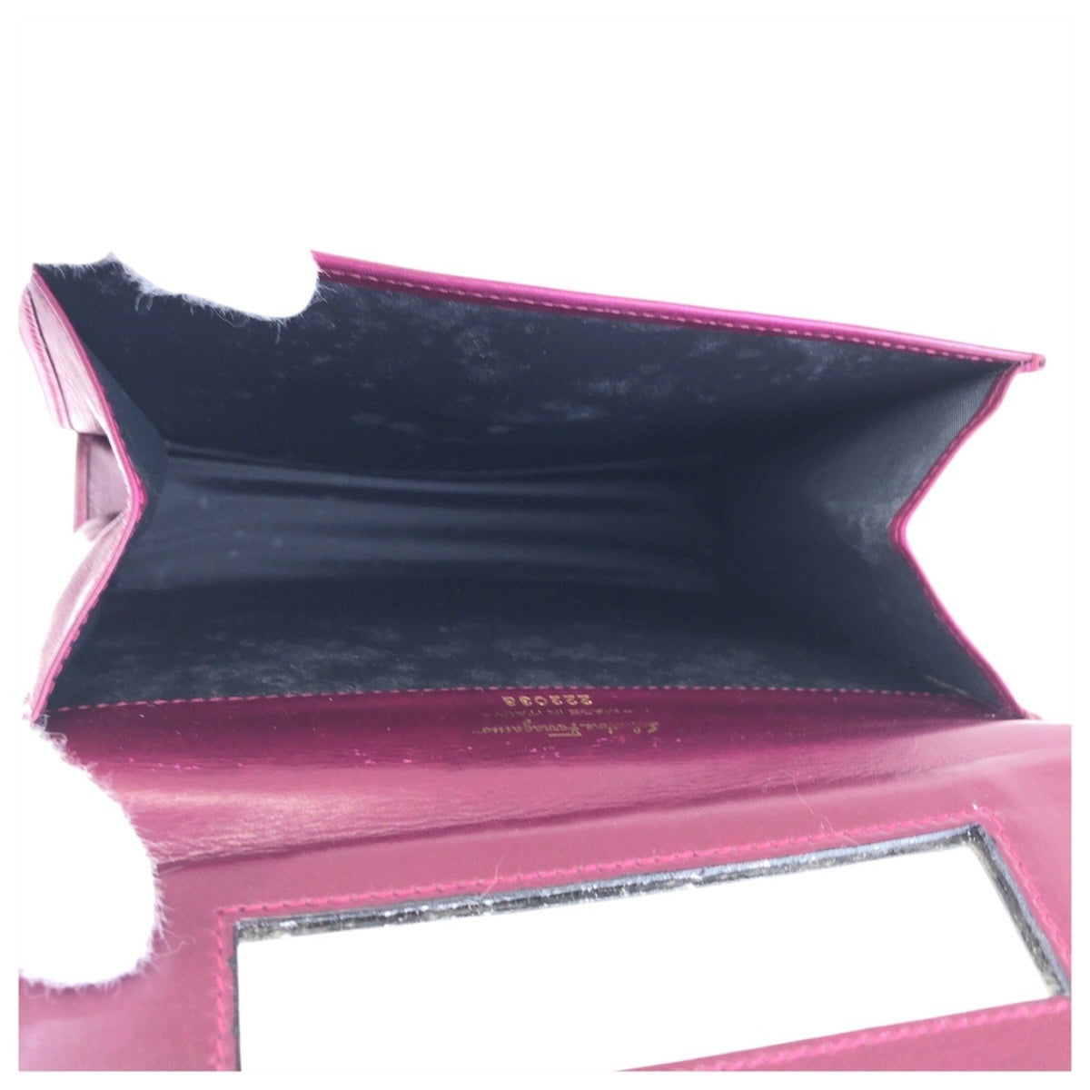 Salvatore Ferragamo Purple Leather Clutch Bag Pouch (Pre-Owned)