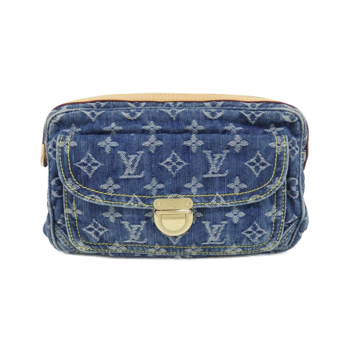 Louis Vuitton Monogram Denim Blue Monogram Denim Shoulder Bag (Pre-Owned)