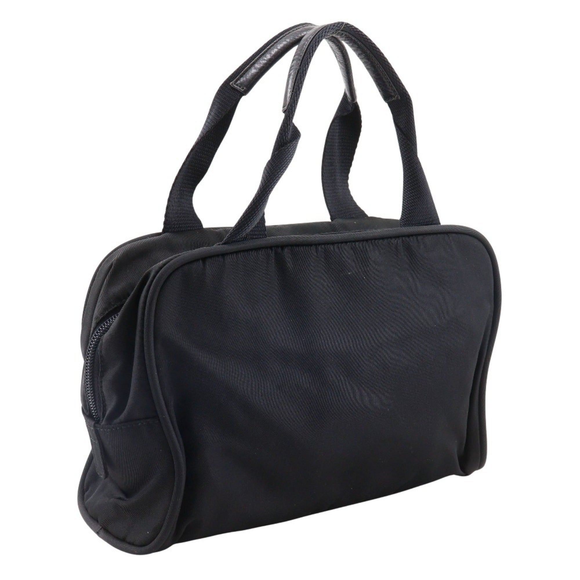 Prada Black Nylon Boston Bag Handbag (Pre-Owned)