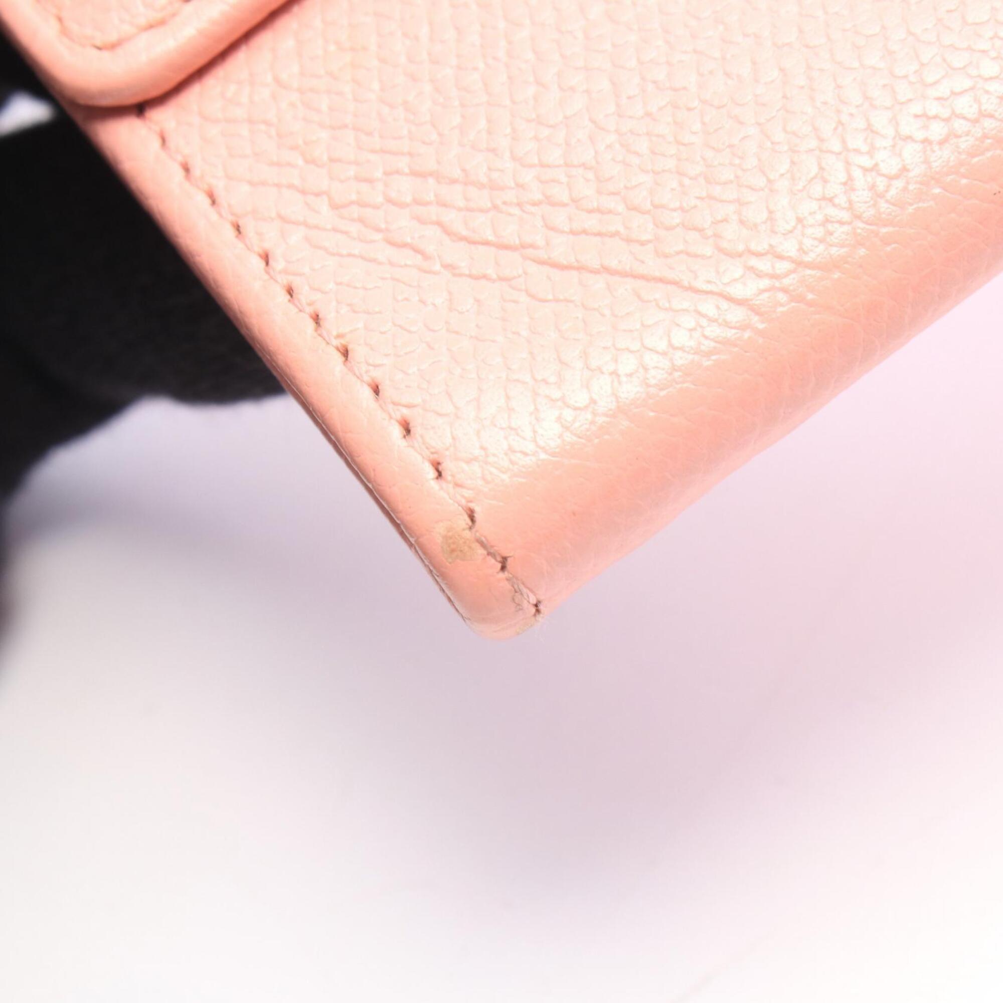 Chanel Pink Leather Wallet (Bi-Fold) (Pre-Owned)