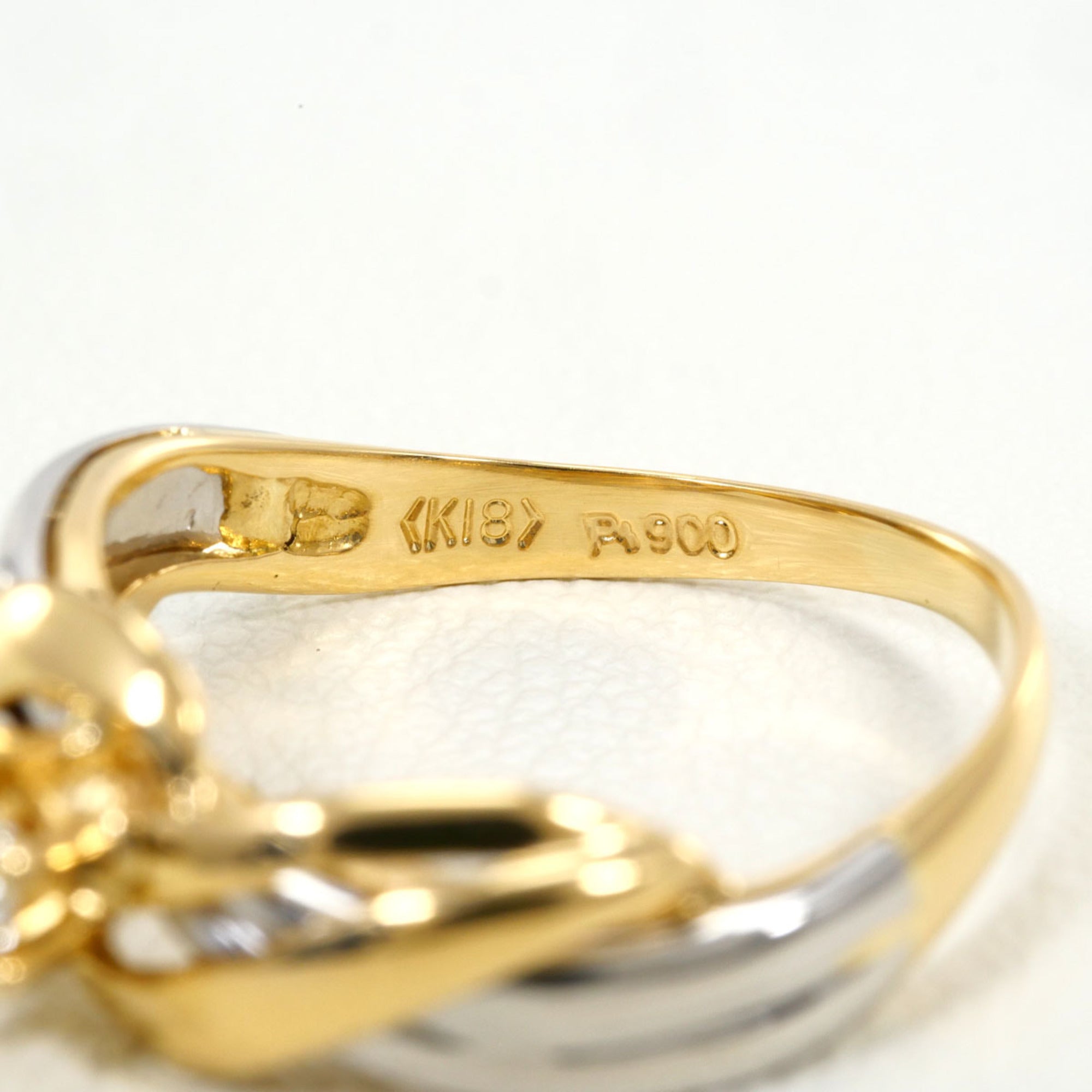Unbranded Platinum Yellow Gold Yellow Gold (18K) Platinum 900 Band Ring (Pre-Owned)