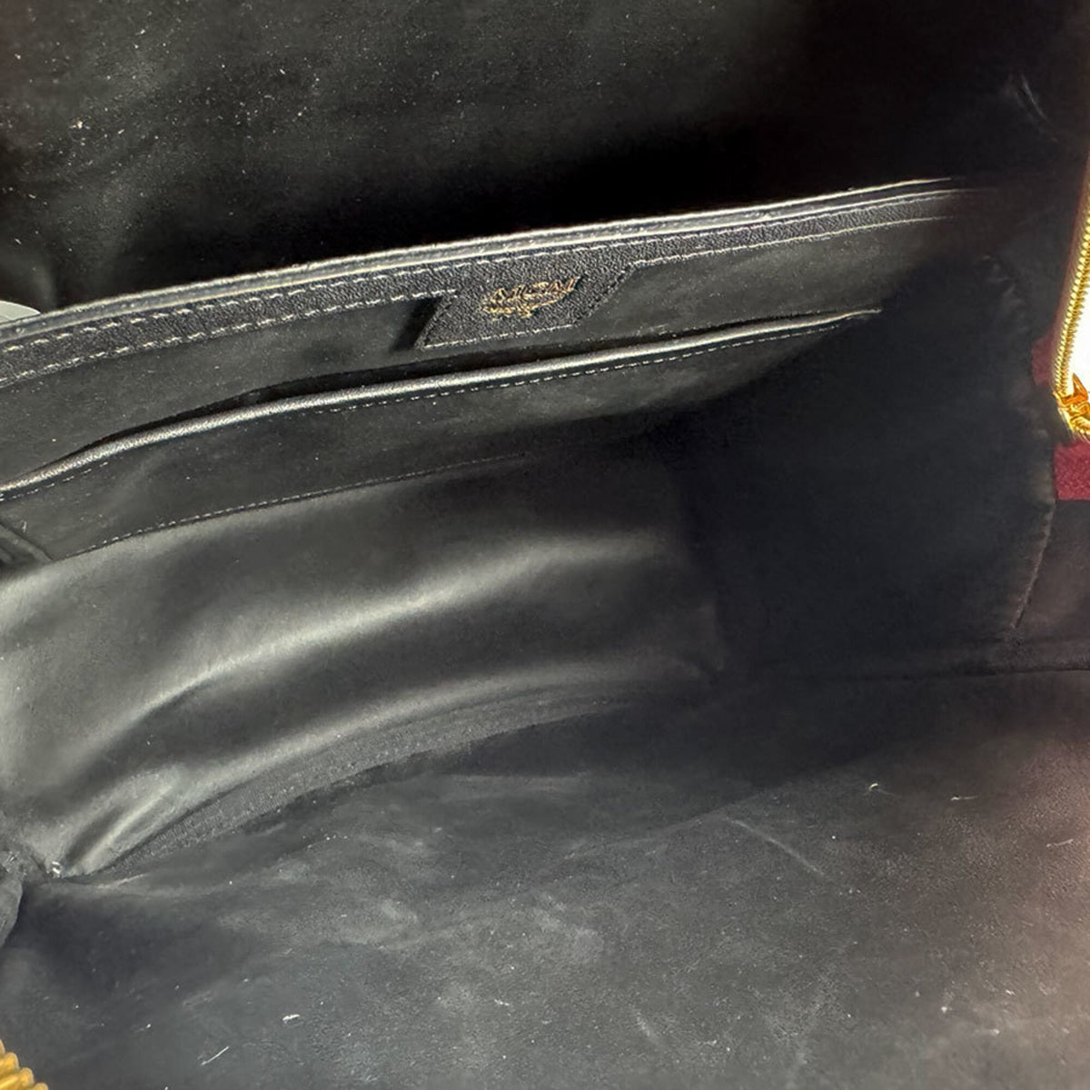 Mcm Red Color Leather Backpack (Pre-Owned)