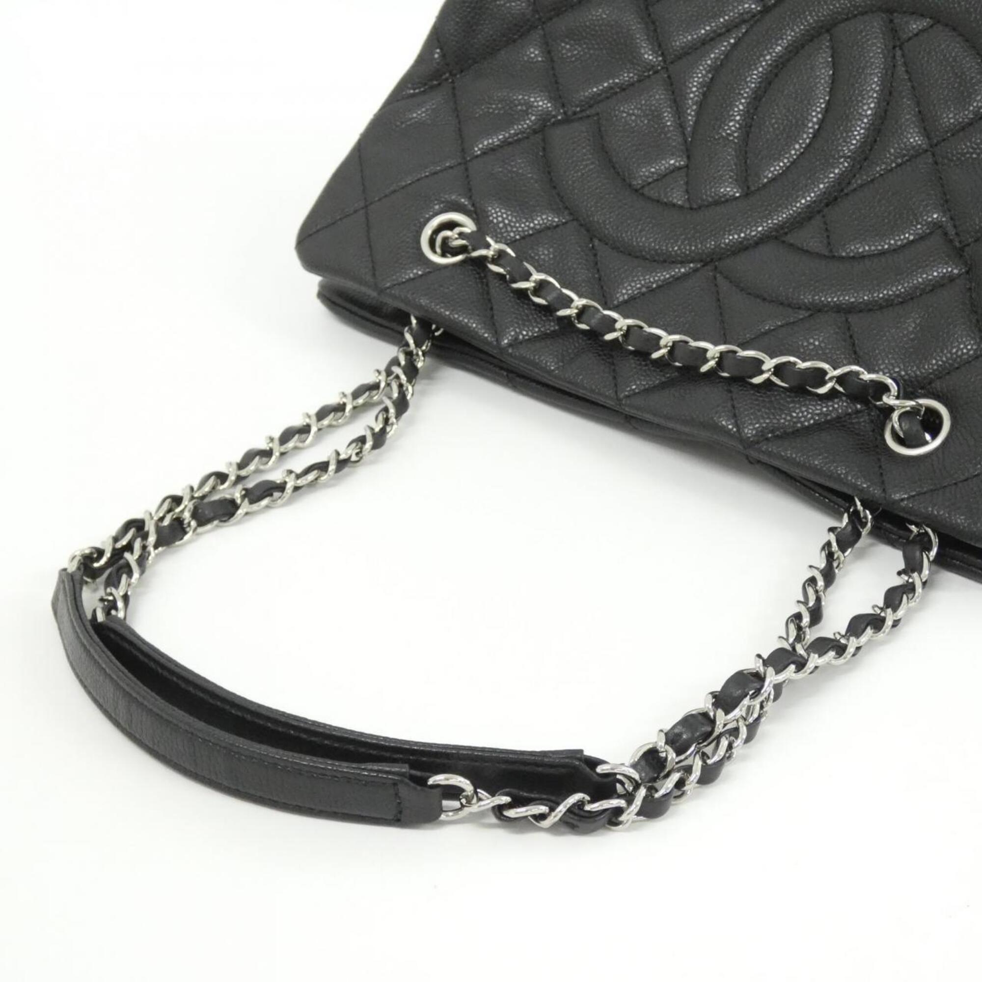 Chanel Black Grained Calfskin Shoulder Bag (Pre-Owned)