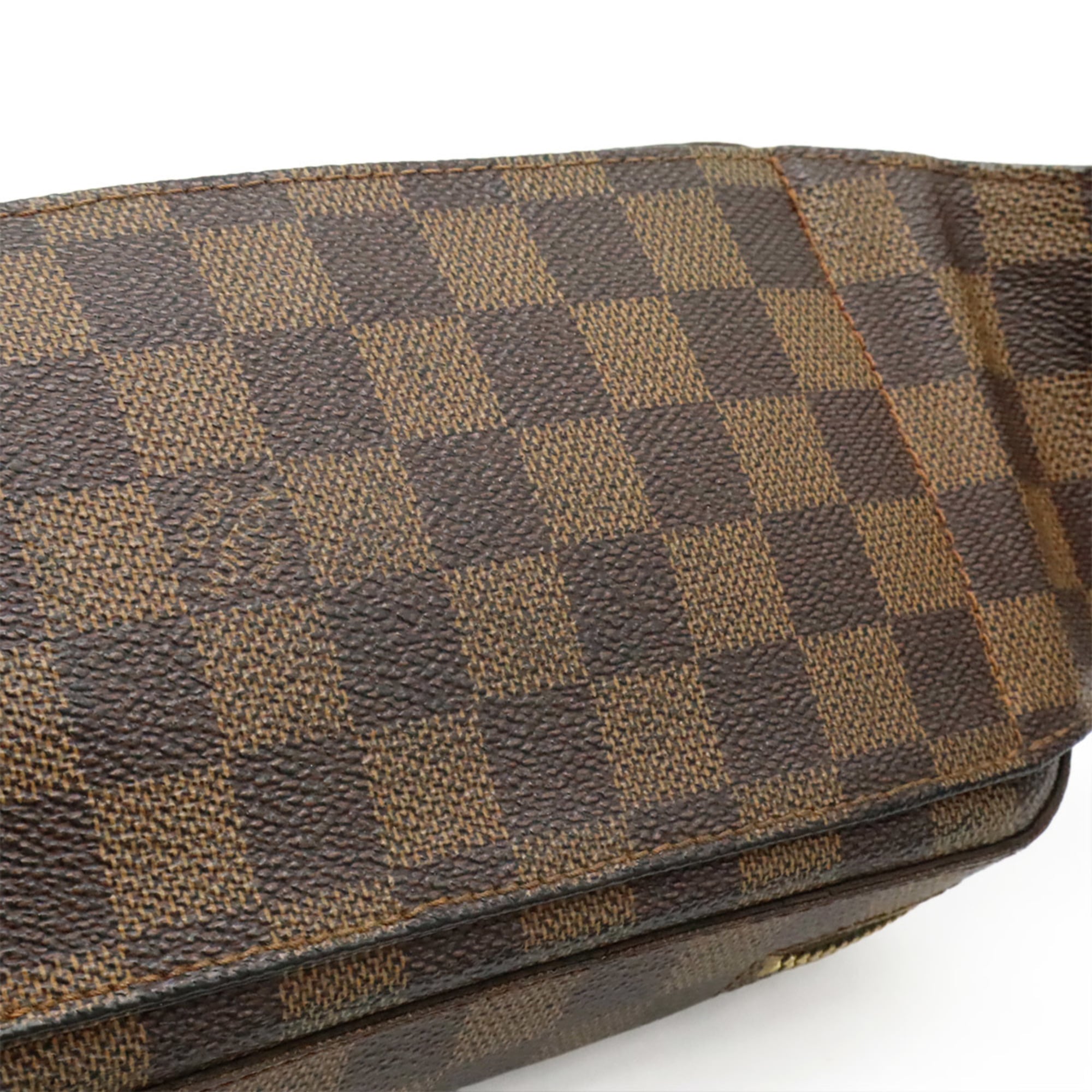 Louis Vuitton Brown Pvc Coated Canvas Damier Canvas Pouch Shoulder Bag Sling Bag (Pre-Owned)