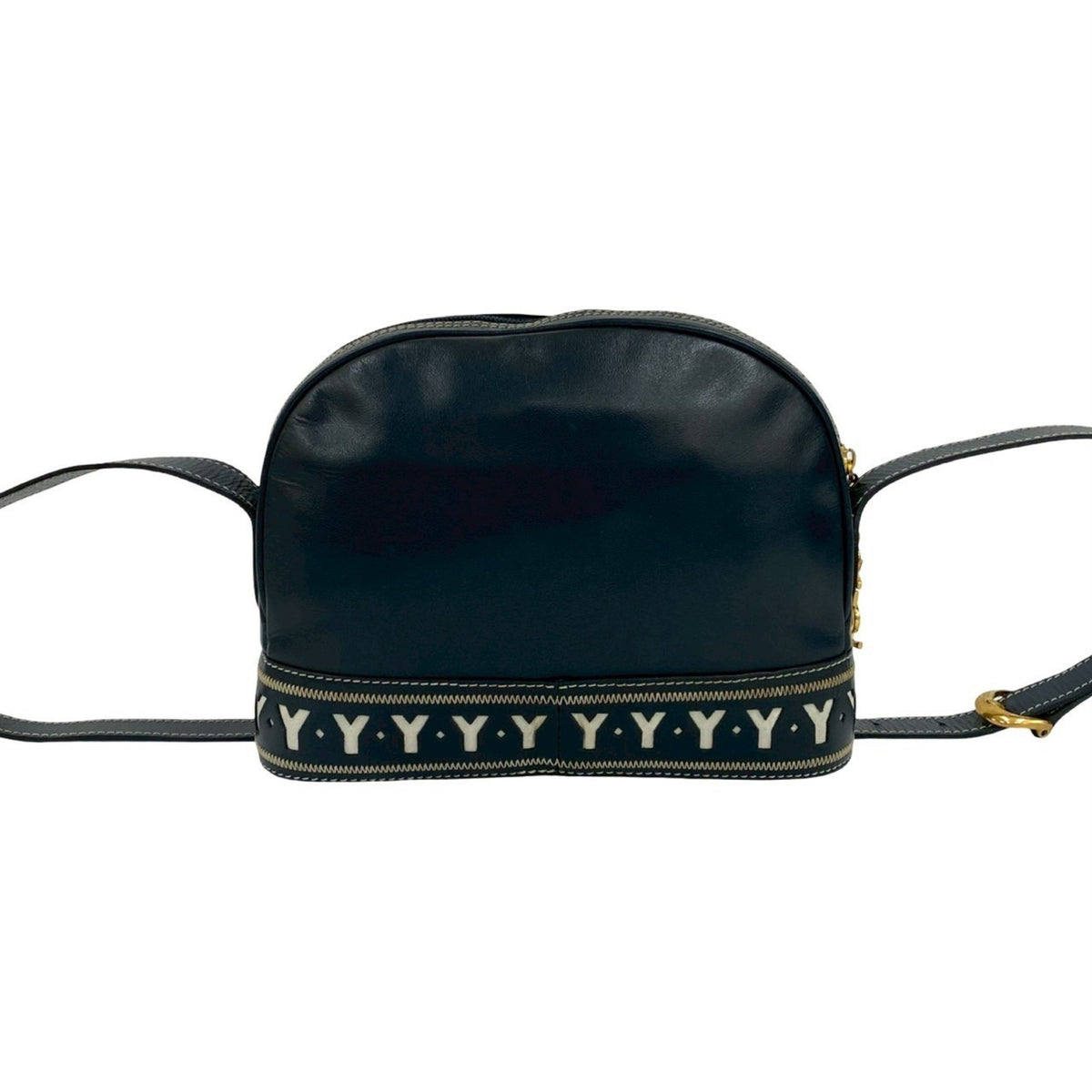 Yves Saint Laurent Navy Leather Shoulder Bag (Pre-Owned)