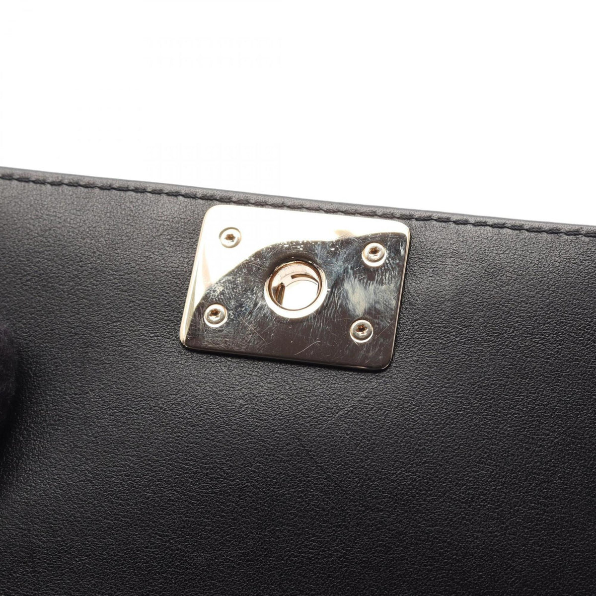 Chanel Black Leather Handbag Shoulder Bag (Pre-Owned)