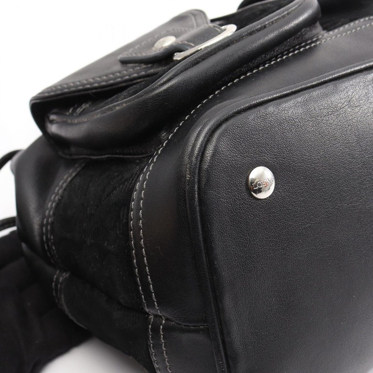 Loewe Black Suede Leather Handbag (Pre-Owned)