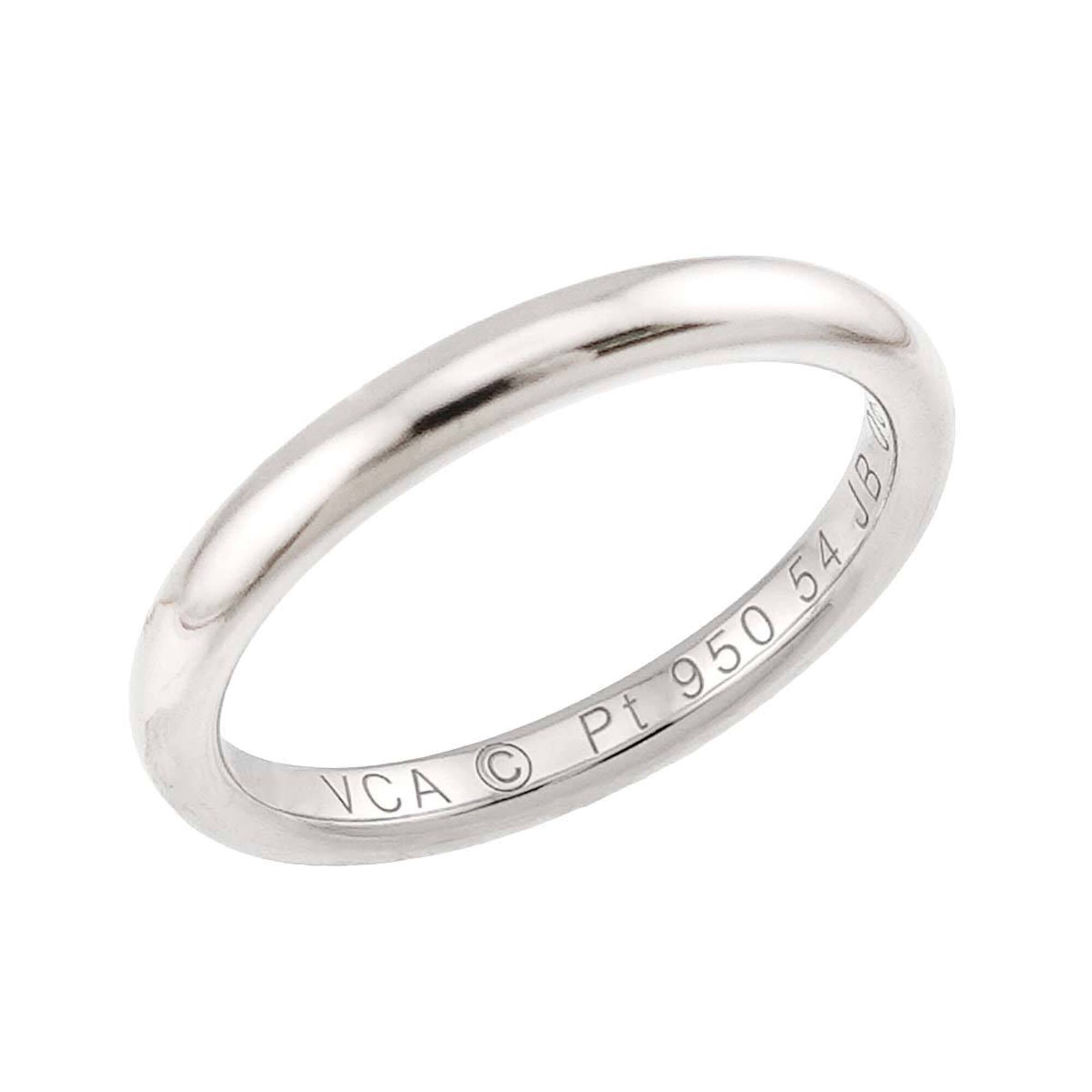 Van Cleef & Arpels Platinum 950 Band Ring (Pre-Owned)
