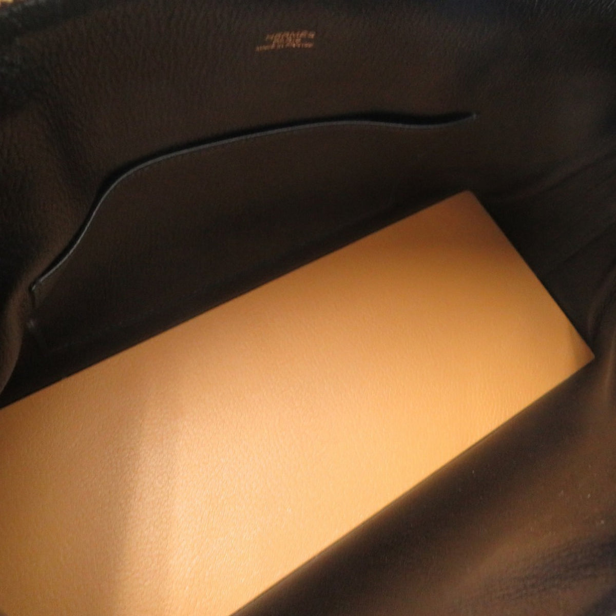 Hermes Bicolor Black Box Calf Leather Chamonix Leather Handbag (Pre-Owned)