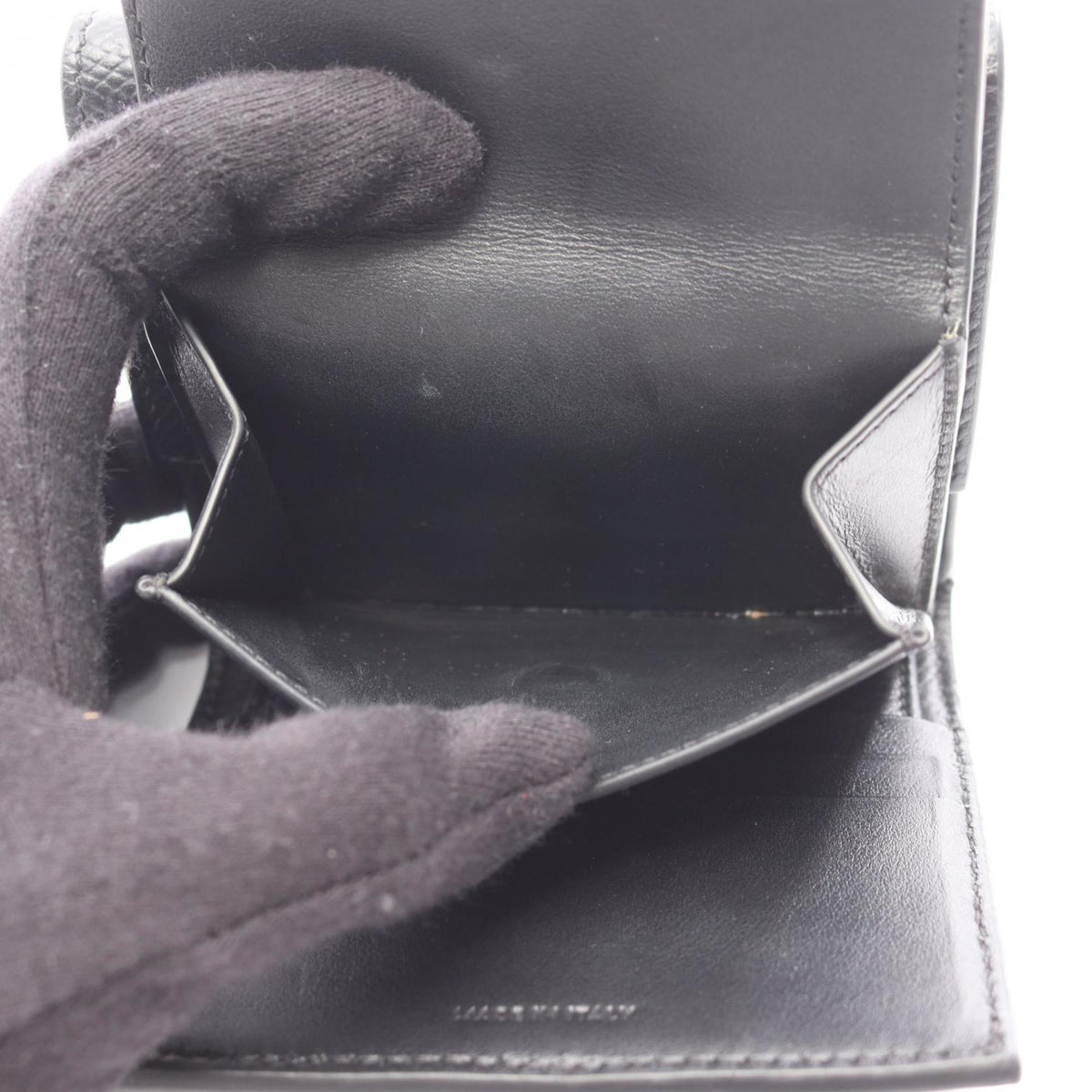 Celine Black Leather Wallet (Tri-Fold) (Pre-Owned)